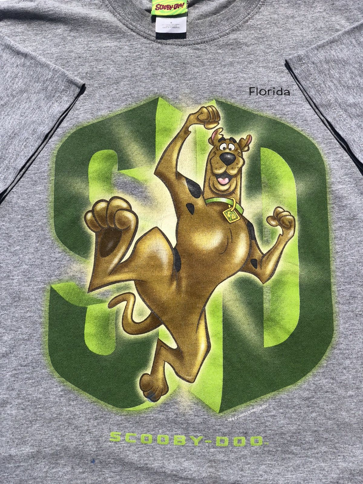 Cartoon Network Vintage 2001 Scooby Doo Florida Gray Tee (Beauty Beast) Size US S / EU 44-46 / 1 - 3 Thumbnail