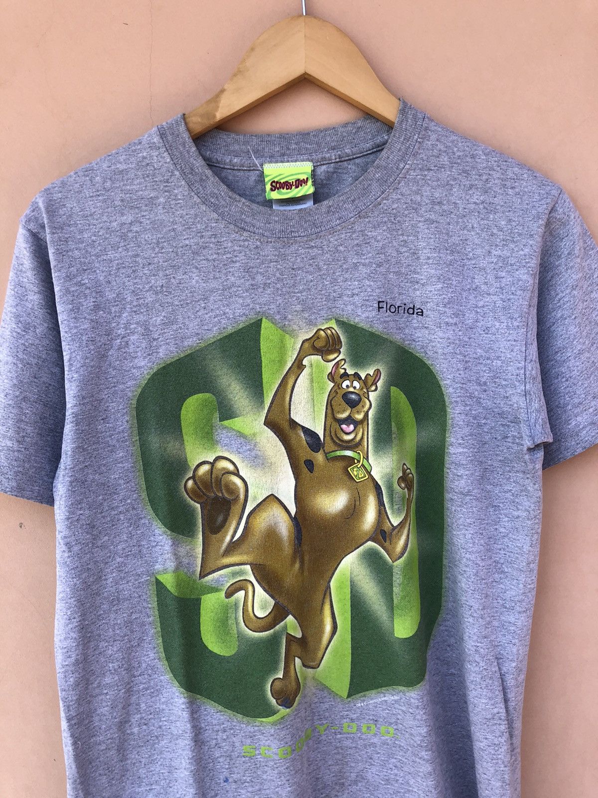Cartoon Network Vintage 2001 Scooby Doo Florida Gray Tee (Beauty Beast) Size US S / EU 44-46 / 1 - 2 Thumbnail