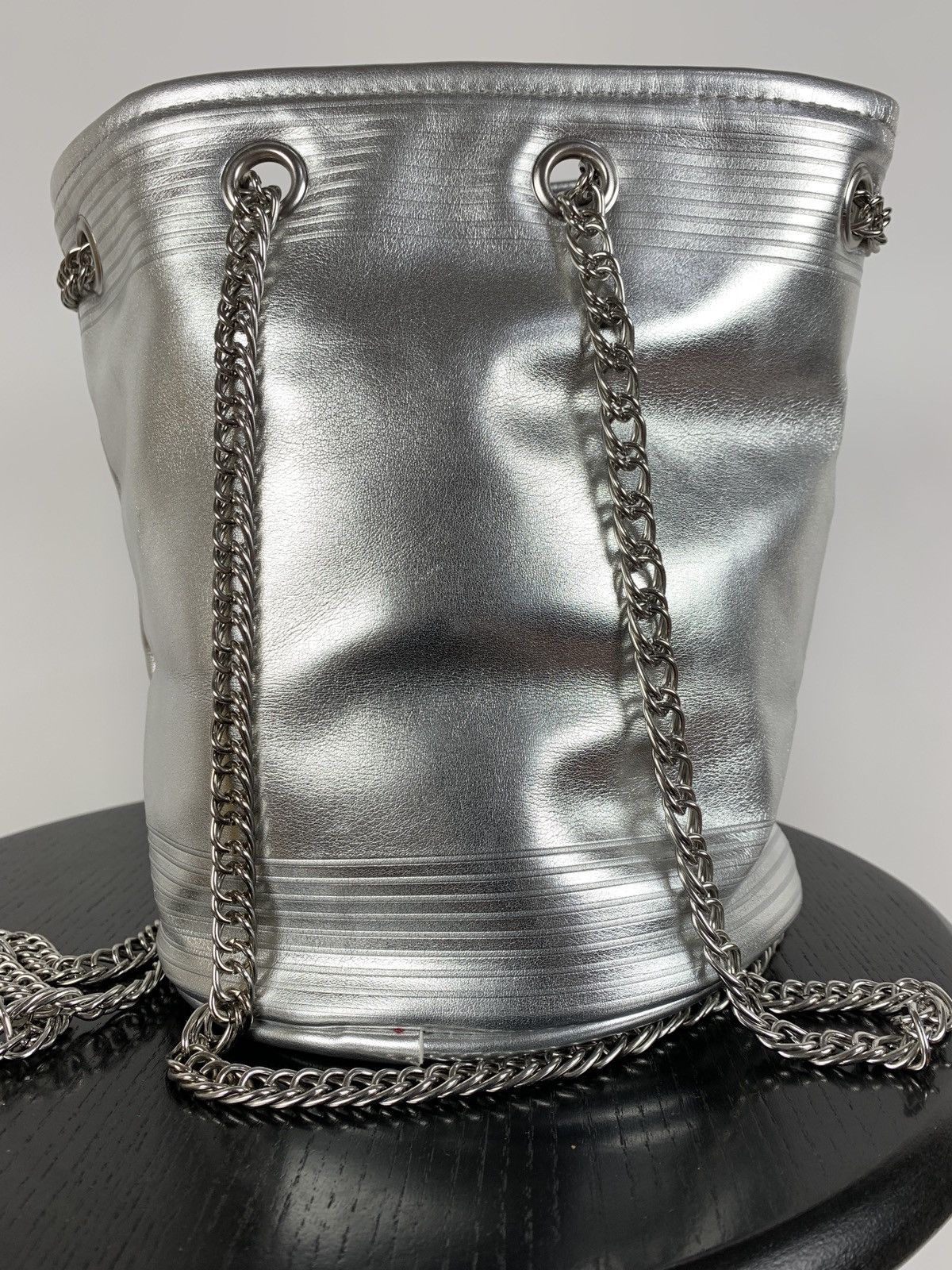 Jean Paul Gaultier Jean Paul Gaultier Metallic Silver Bucket Chain Bag Size ONE SIZE - 14 Thumbnail