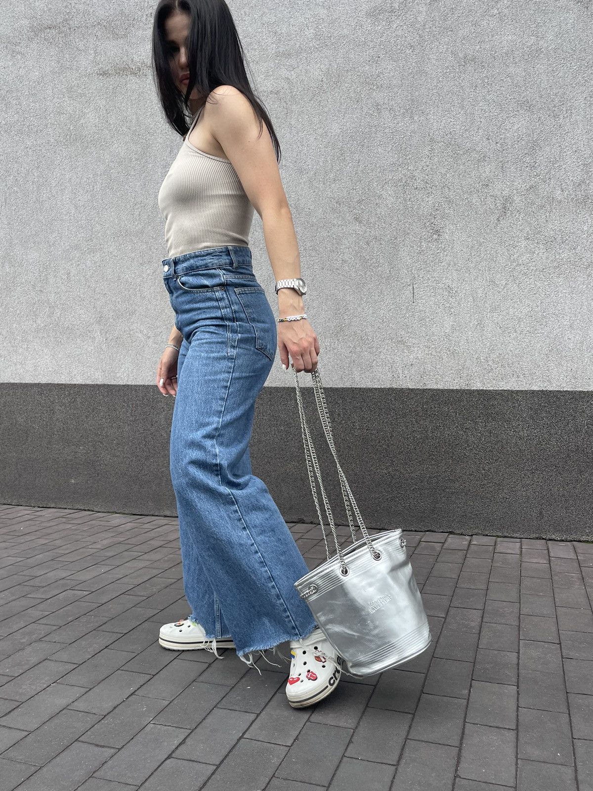 Jean Paul Gaultier Jean Paul Gaultier Metallic Silver Bucket Chain Bag Size ONE SIZE - 4 Thumbnail