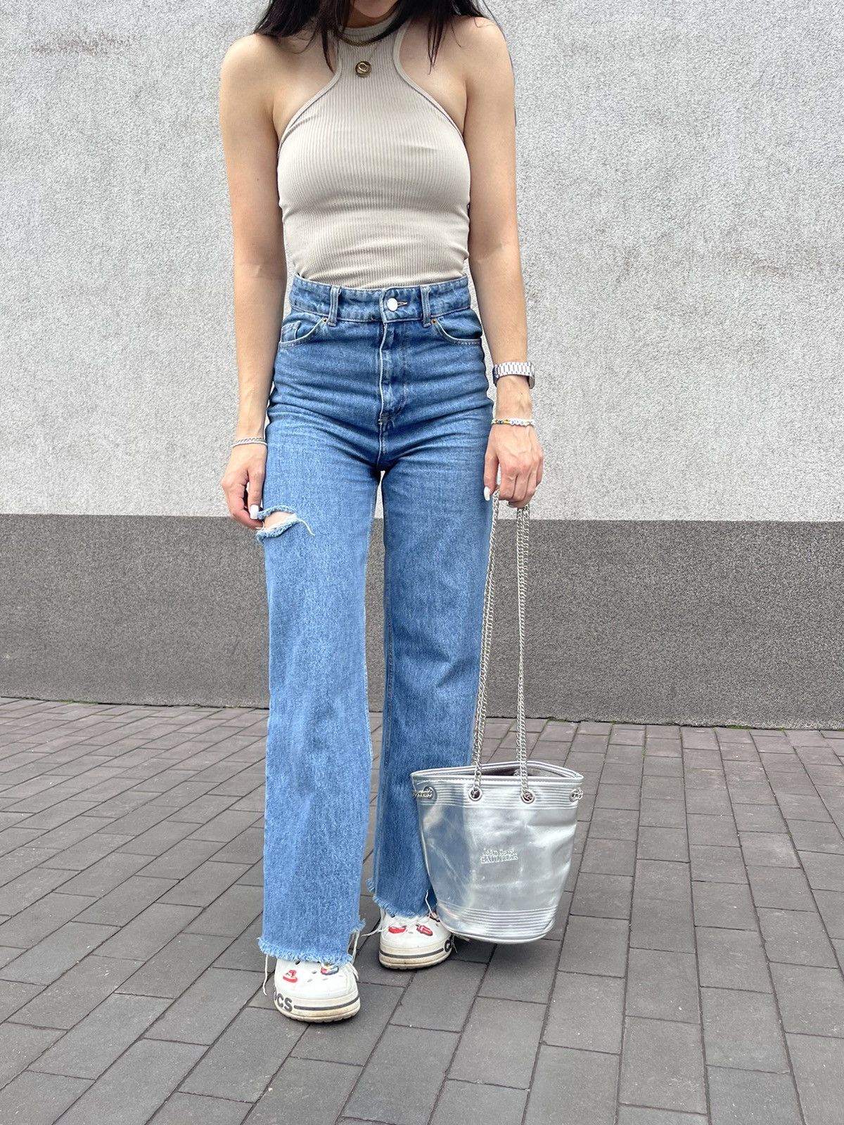 Jean Paul Gaultier Jean Paul Gaultier Metallic Silver Bucket Chain Bag Size ONE SIZE - 3 Thumbnail