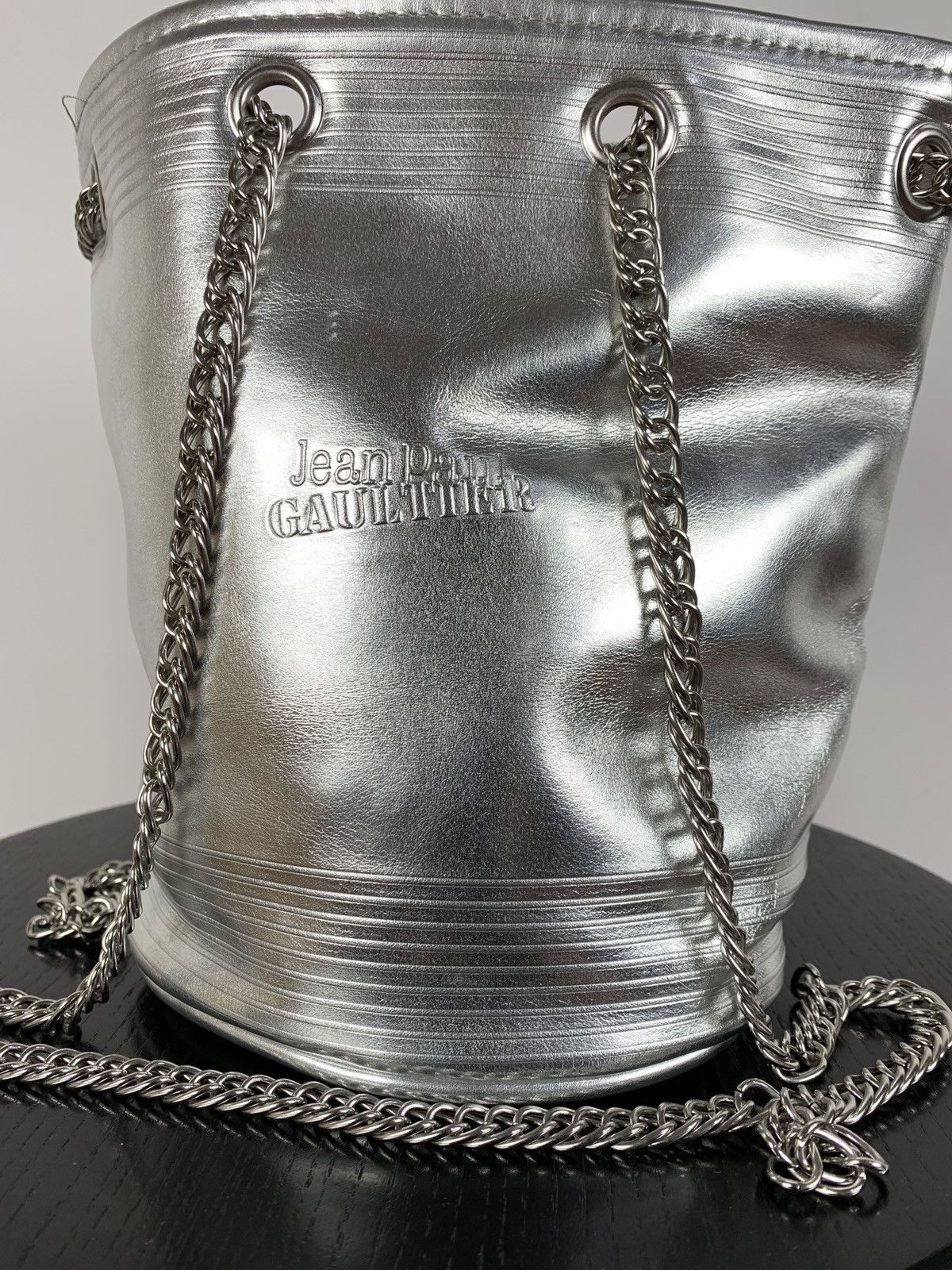 Jean Paul Gaultier Jean Paul Gaultier Metallic Silver Bucket Chain Bag Size ONE SIZE - 8 Thumbnail