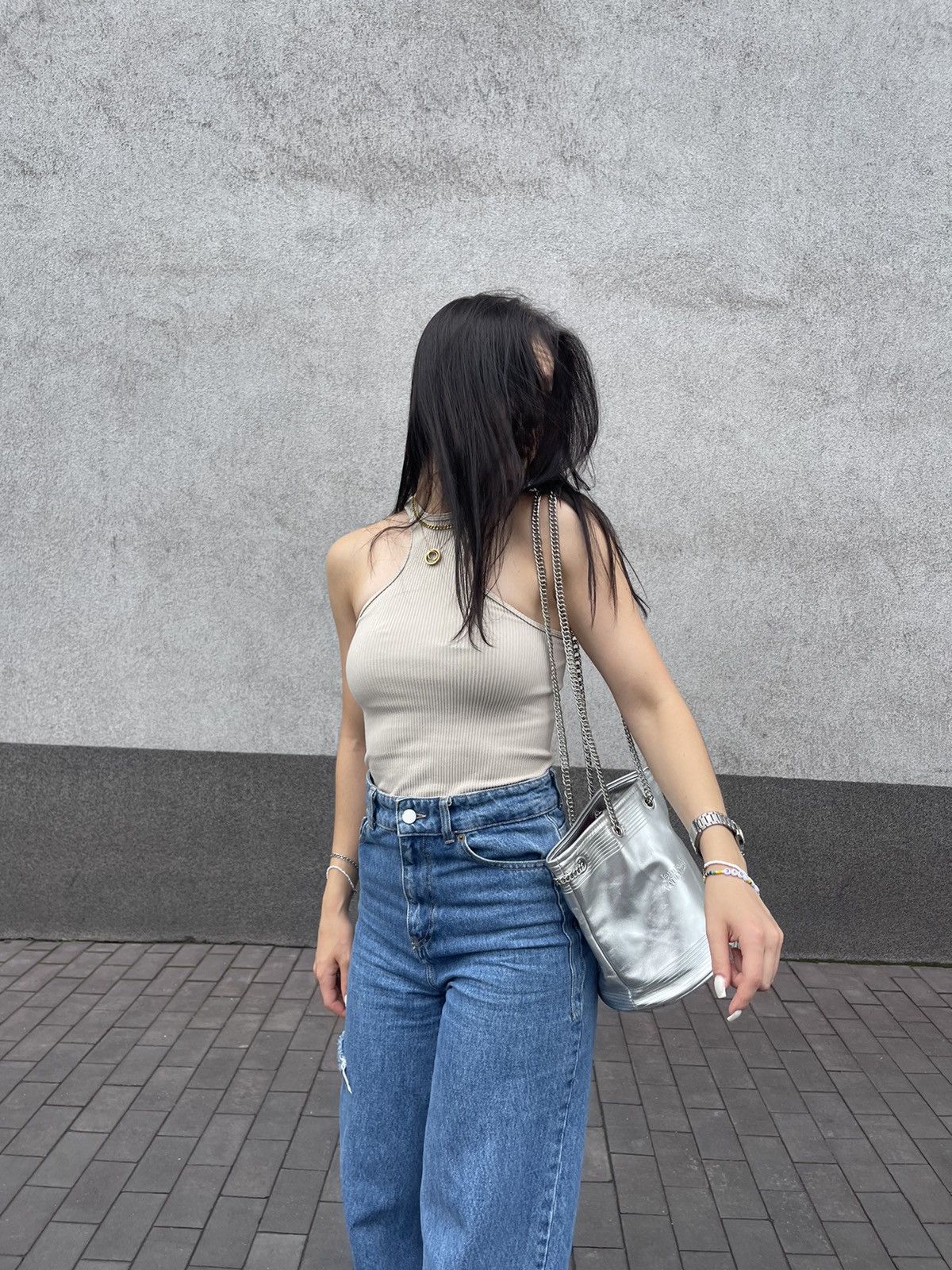 Jean Paul Gaultier Jean Paul Gaultier Metallic Silver Bucket Chain Bag Size ONE SIZE - 5 Thumbnail