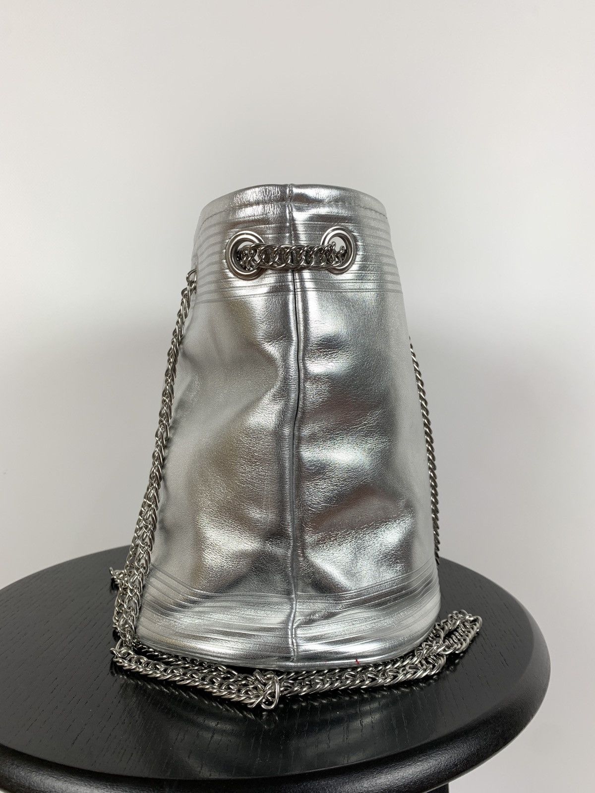 Jean Paul Gaultier Jean Paul Gaultier Metallic Silver Bucket Chain Bag Size ONE SIZE - 15 Thumbnail