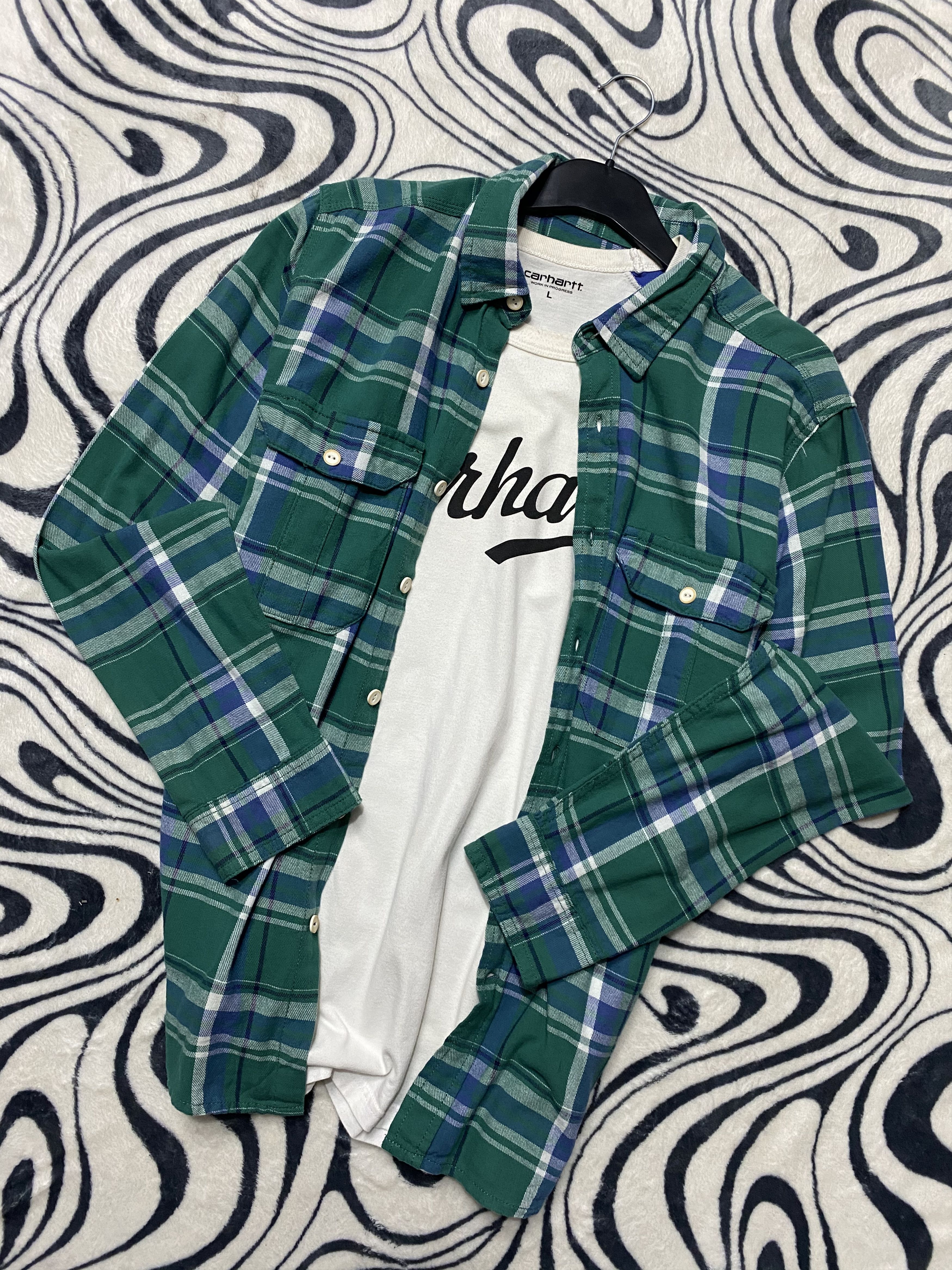 Flannel × Vintage Vintage Flannel Plaid Shirt Travis style Size US L / EU 52-54 / 3 - 1 Thumbnail