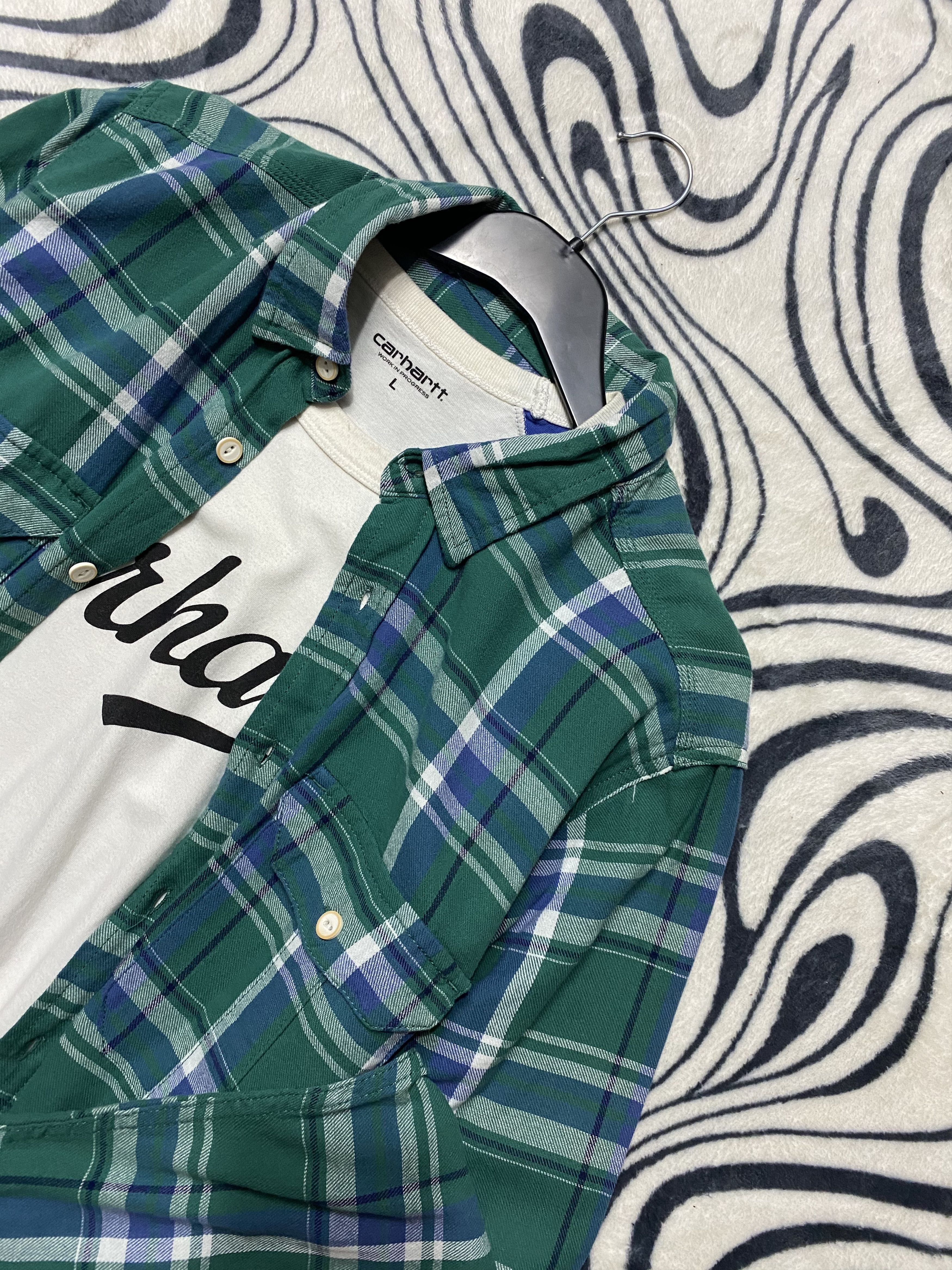 Flannel × Vintage Vintage Flannel Plaid Shirt Travis style Size US L / EU 52-54 / 3 - 2 Thumbnail