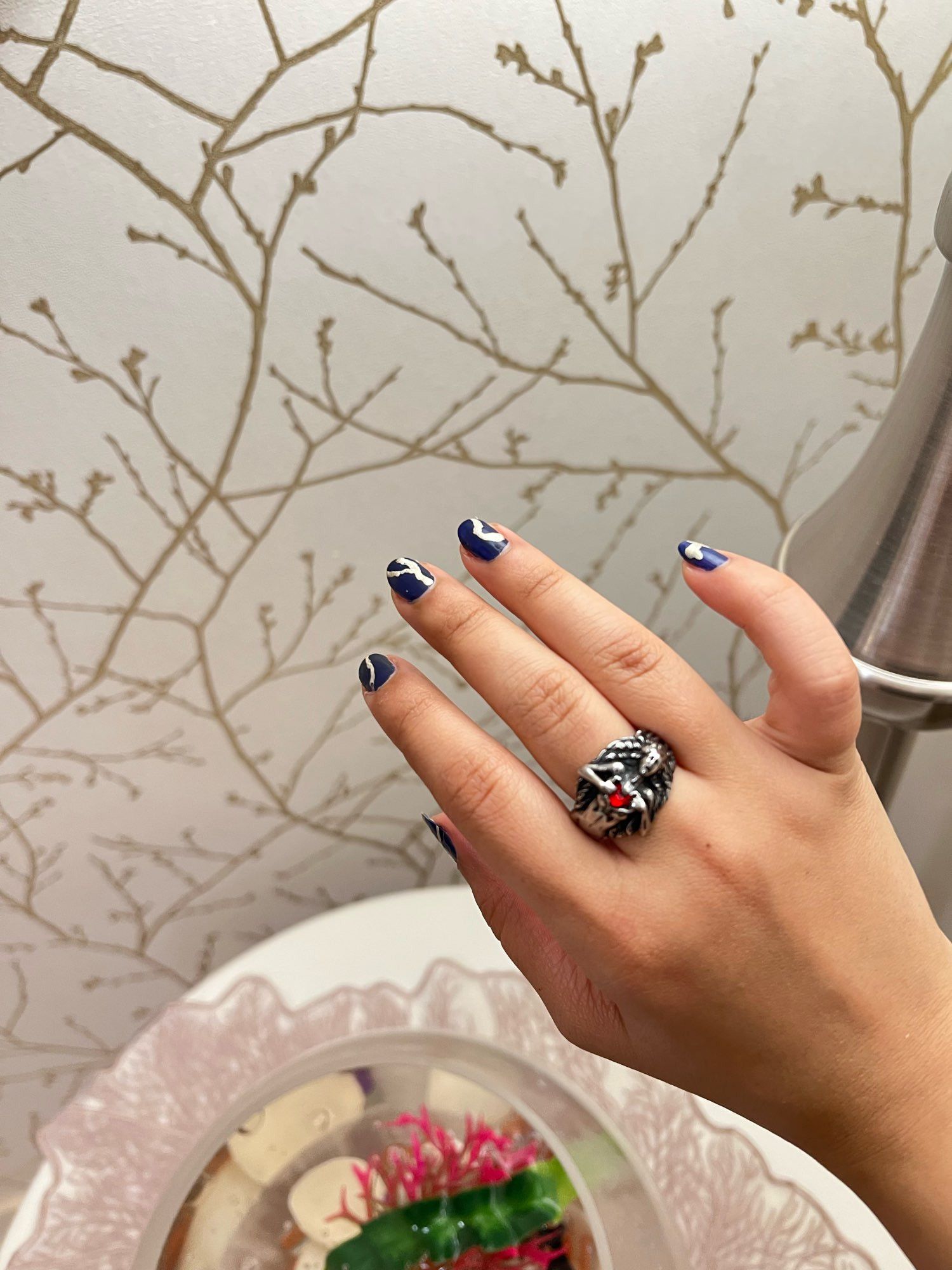 Jewelry Goddess Red Stone Ring Size ONE SIZE - 4 Thumbnail