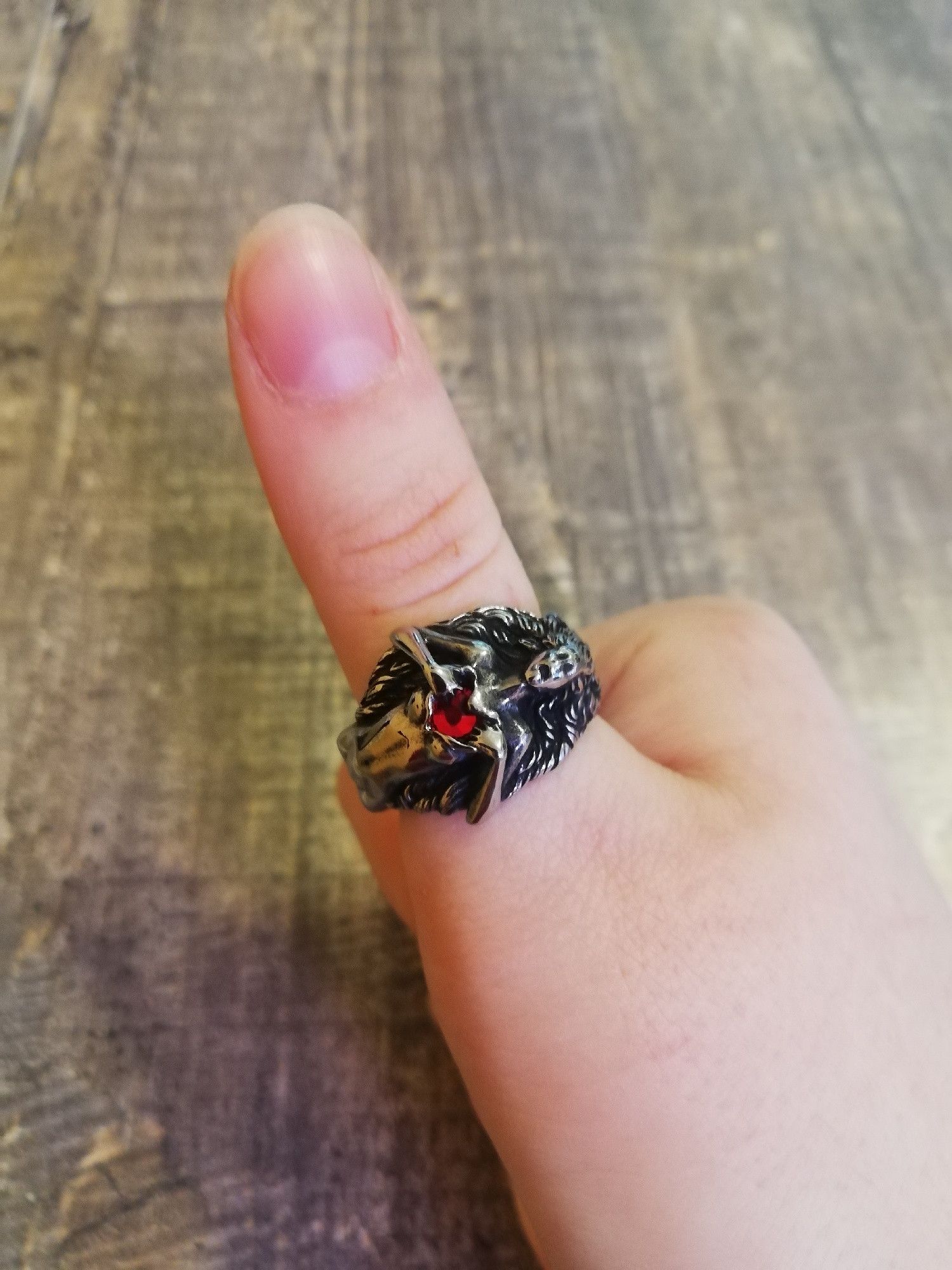 Jewelry Goddess Red Stone Ring Size ONE SIZE - 2 Thumbnail
