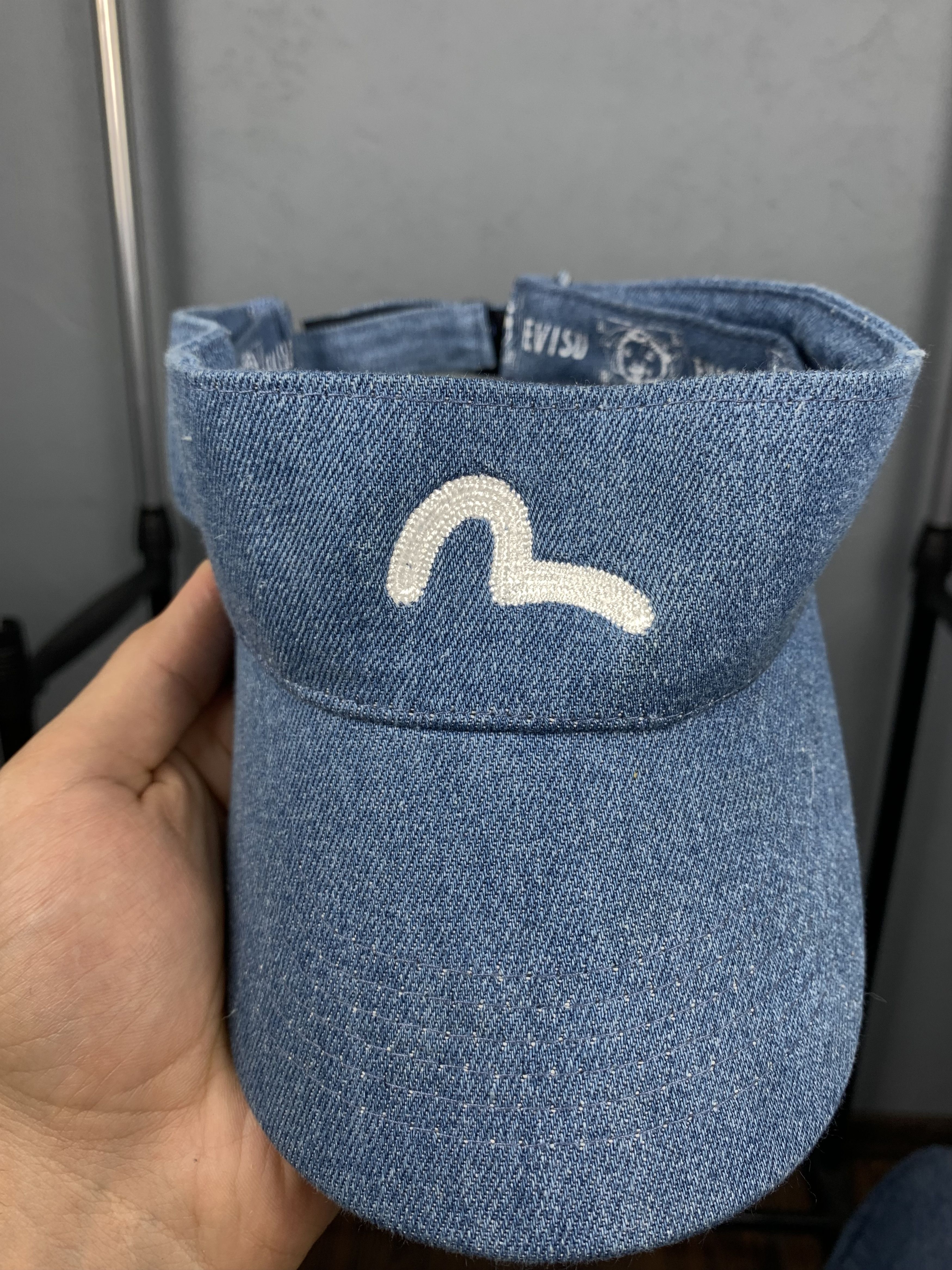 Evisu × Vintage Evisu Vintage Denim Visor Hat Cap Size ONE SIZE - 2 Thumbnail