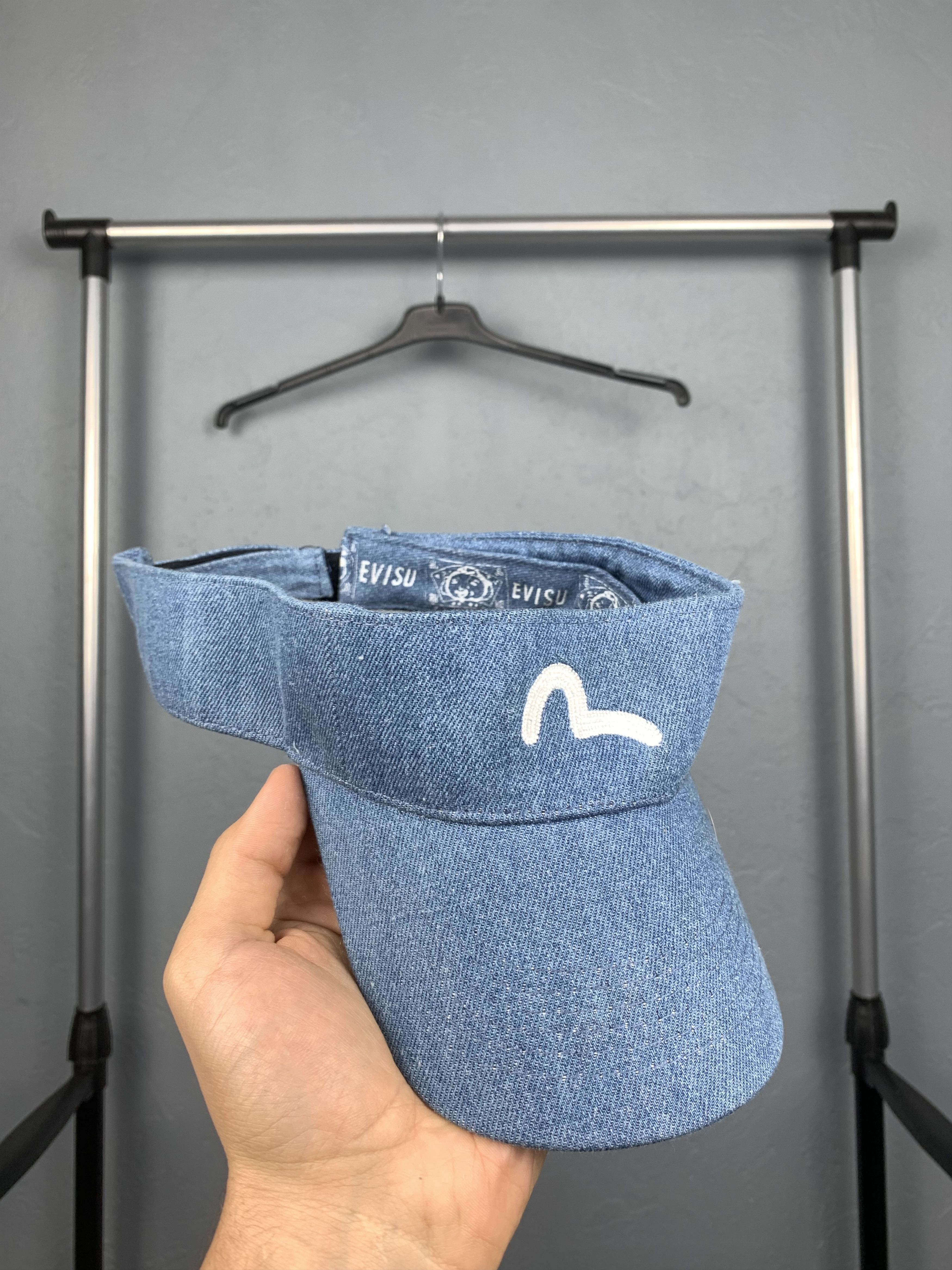 Evisu × Vintage Evisu Vintage Denim Visor Hat Cap Size ONE SIZE - 1 Thumbnail