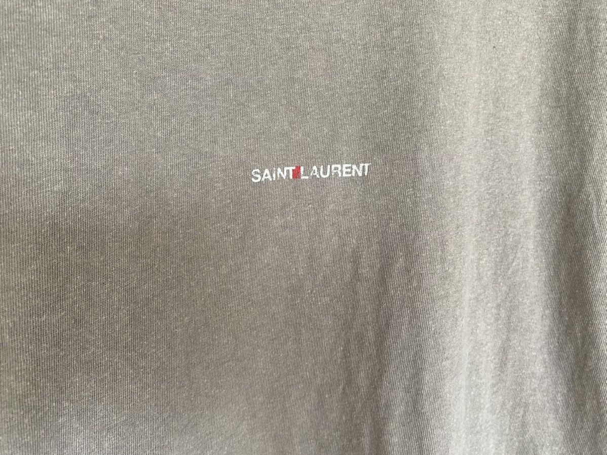 Saint Laurent Paris $550 Saint Laurent Rive Gauche logo t shirt olive khaki Size US S / EU 44-46 / 1 - 14 Thumbnail