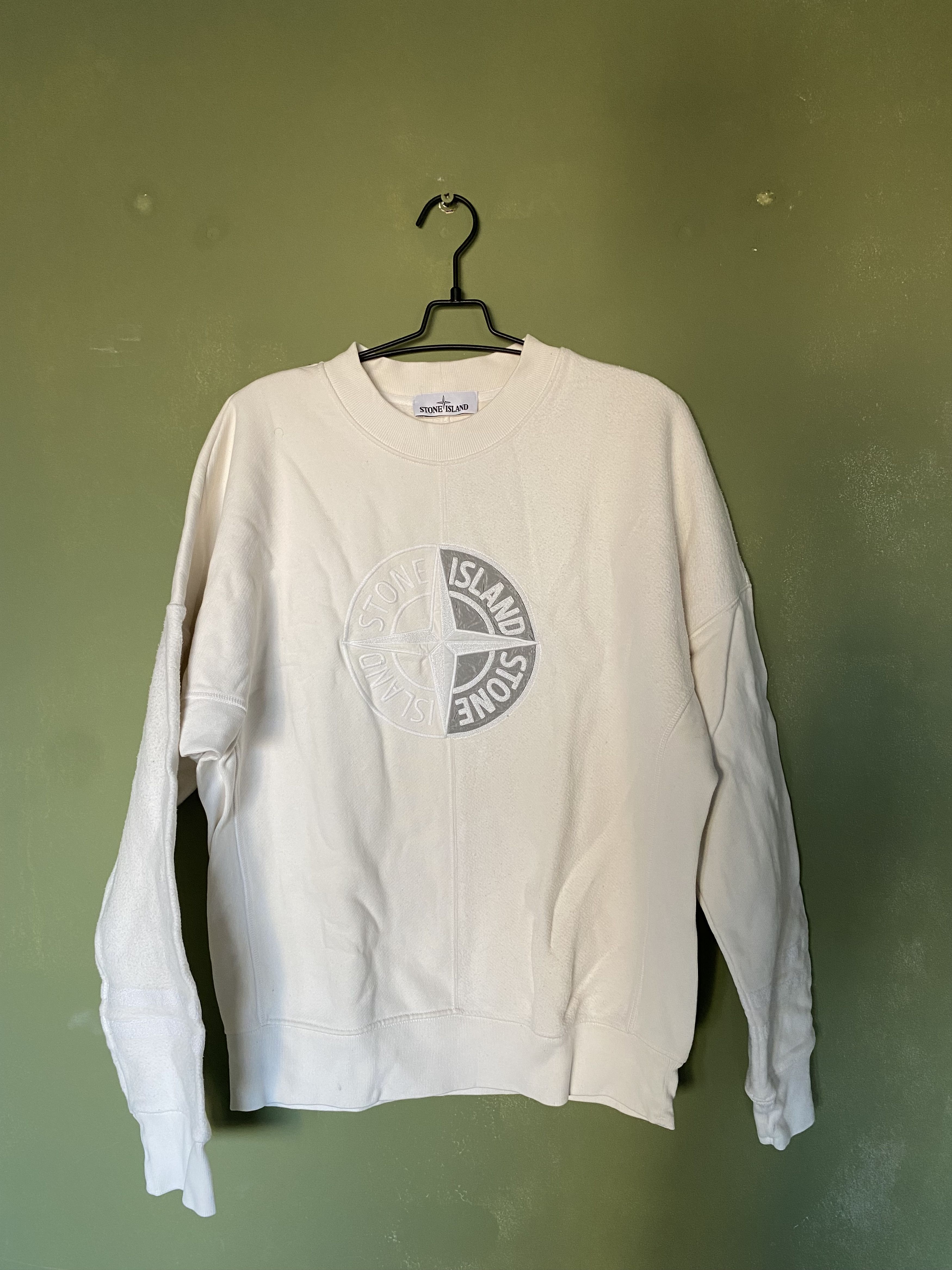 Stone Island compass badge logo sweatshirt