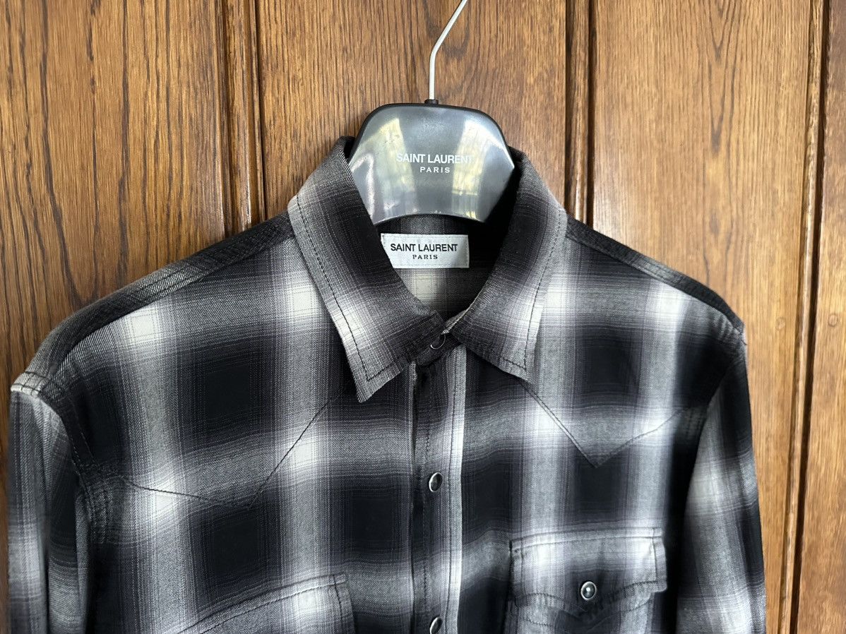 Saint Laurent Paris $690🤑 Saint Laurent black white flannel plaid shirt checked Size US S / EU 44-46 / 1 - 11 Thumbnail