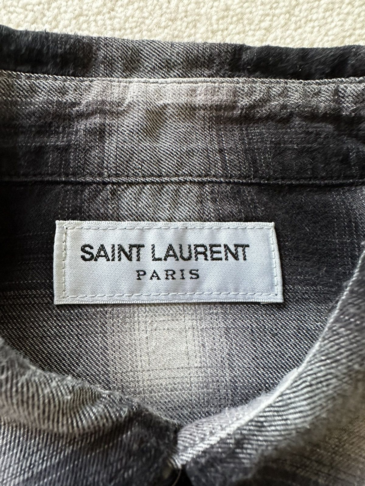 Saint Laurent Paris $690🤑 Saint Laurent black white flannel plaid shirt checked Size US S / EU 44-46 / 1 - 21 Thumbnail