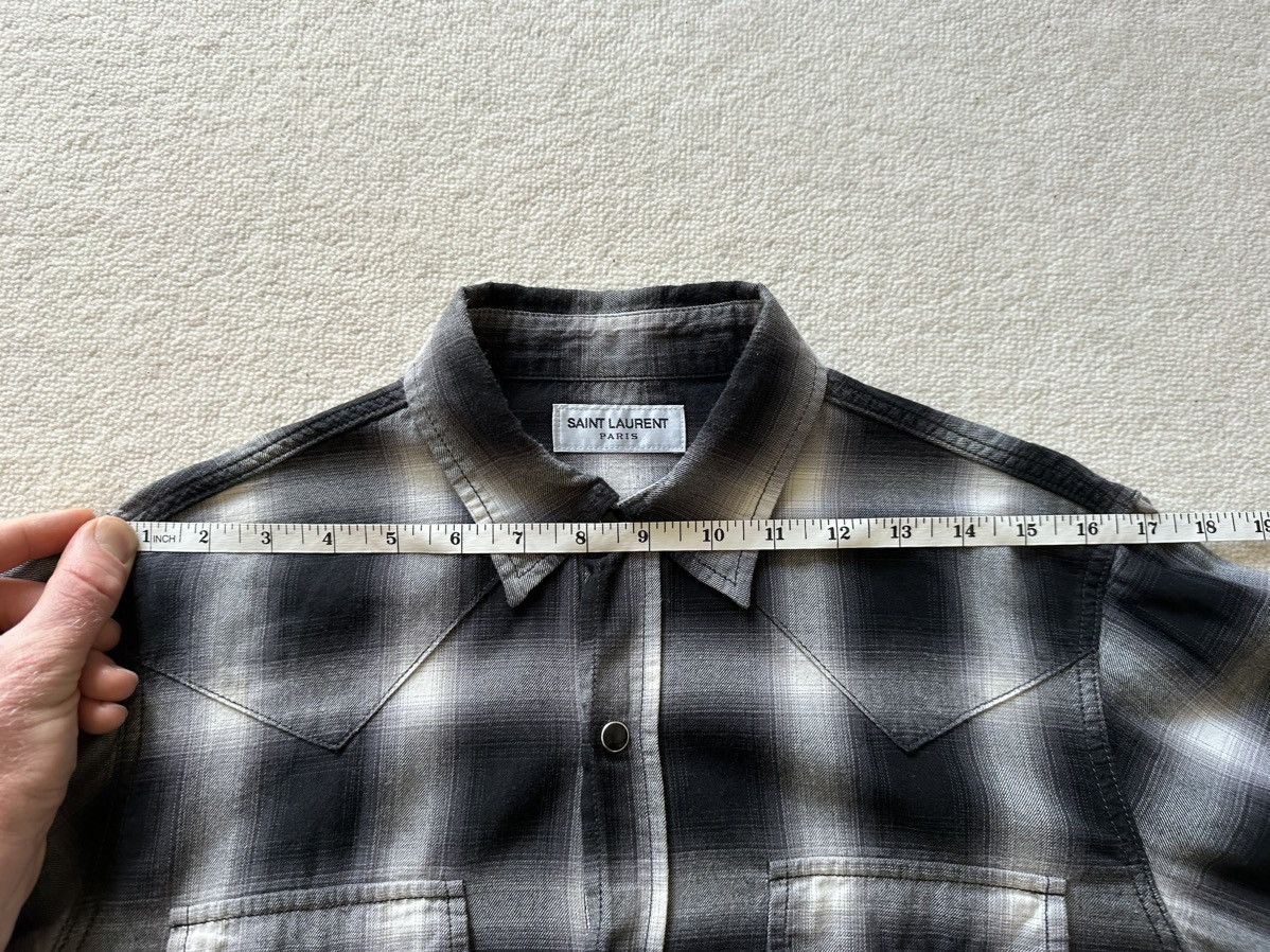 Saint Laurent Paris $690🤑 Saint Laurent black white flannel plaid shirt checked Size US S / EU 44-46 / 1 - 6 Thumbnail