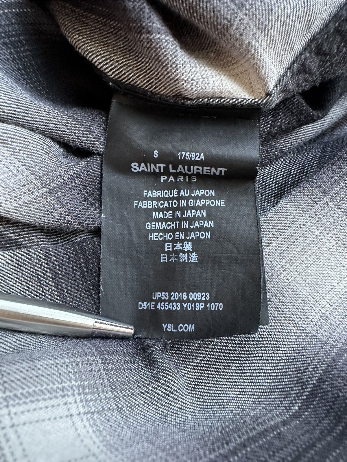Saint Laurent Paris $690🤑 Saint Laurent black white flannel plaid shirt checked Size US S / EU 44-46 / 1 - 22 Thumbnail