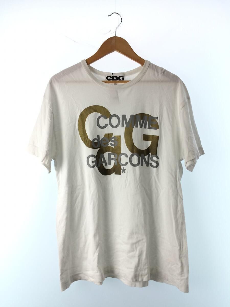 image of Comme Des Garcons Cdg Layered Logo Tee in White, Men's (Size 2XL)