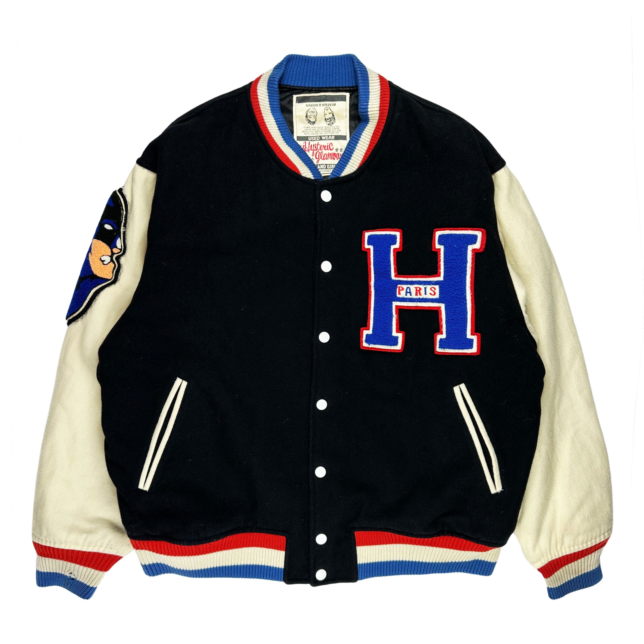 Hysteric Glamour 90's Paris Varsity Jacket Size US L / EU 52-54 / 3 - 1 Thumbnail