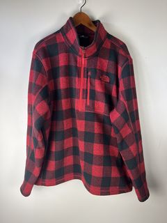 Red and black hot sale plaid north face