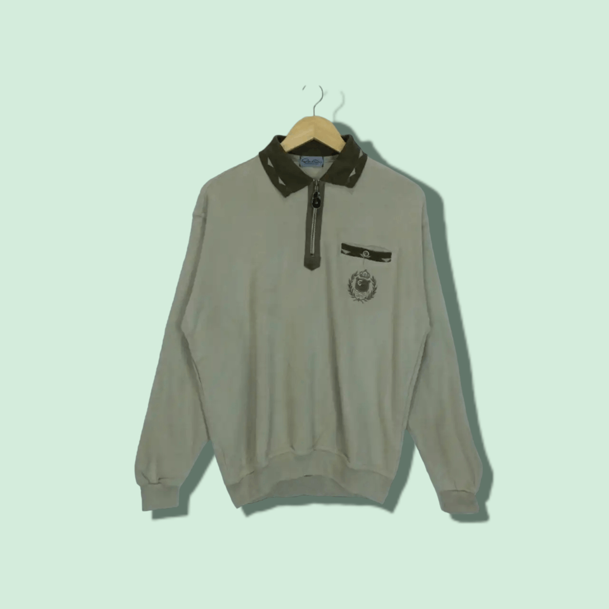 Japanese Brand Vintage BRUNO DE ANGELS MILANO Zipped Up Sweatshirts Size US L / EU 52-54 / 3 - 1 Thumbnail