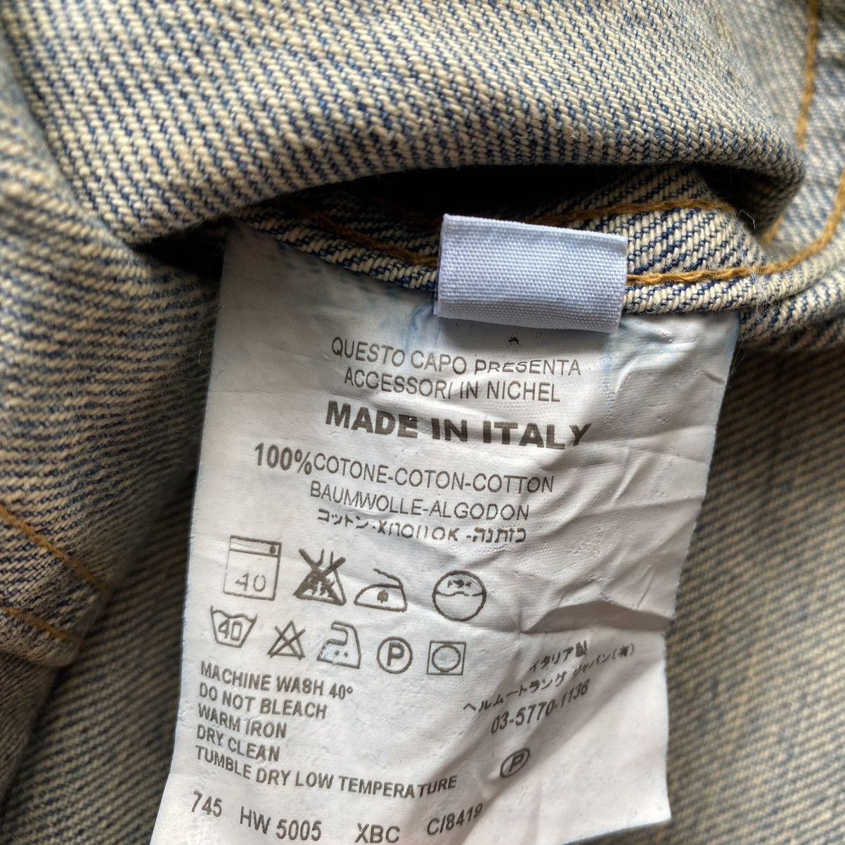 Helmut Lang Helmut Lang Archive Vintage Sanded Denim Jacket Size US M / EU 48-50 / 2 - 4 Thumbnail