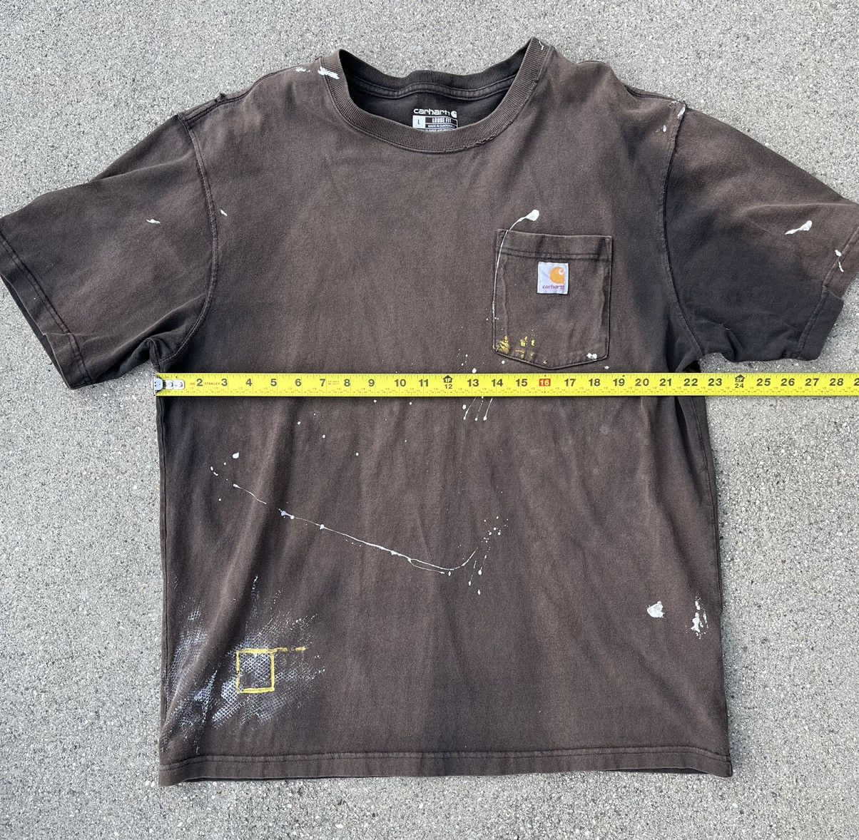 Carhartt Custom Carhartt T-Shirt Sun Fade Thrashed Distressed Pocket Size US L / EU 52-54 / 3 - 5 Thumbnail
