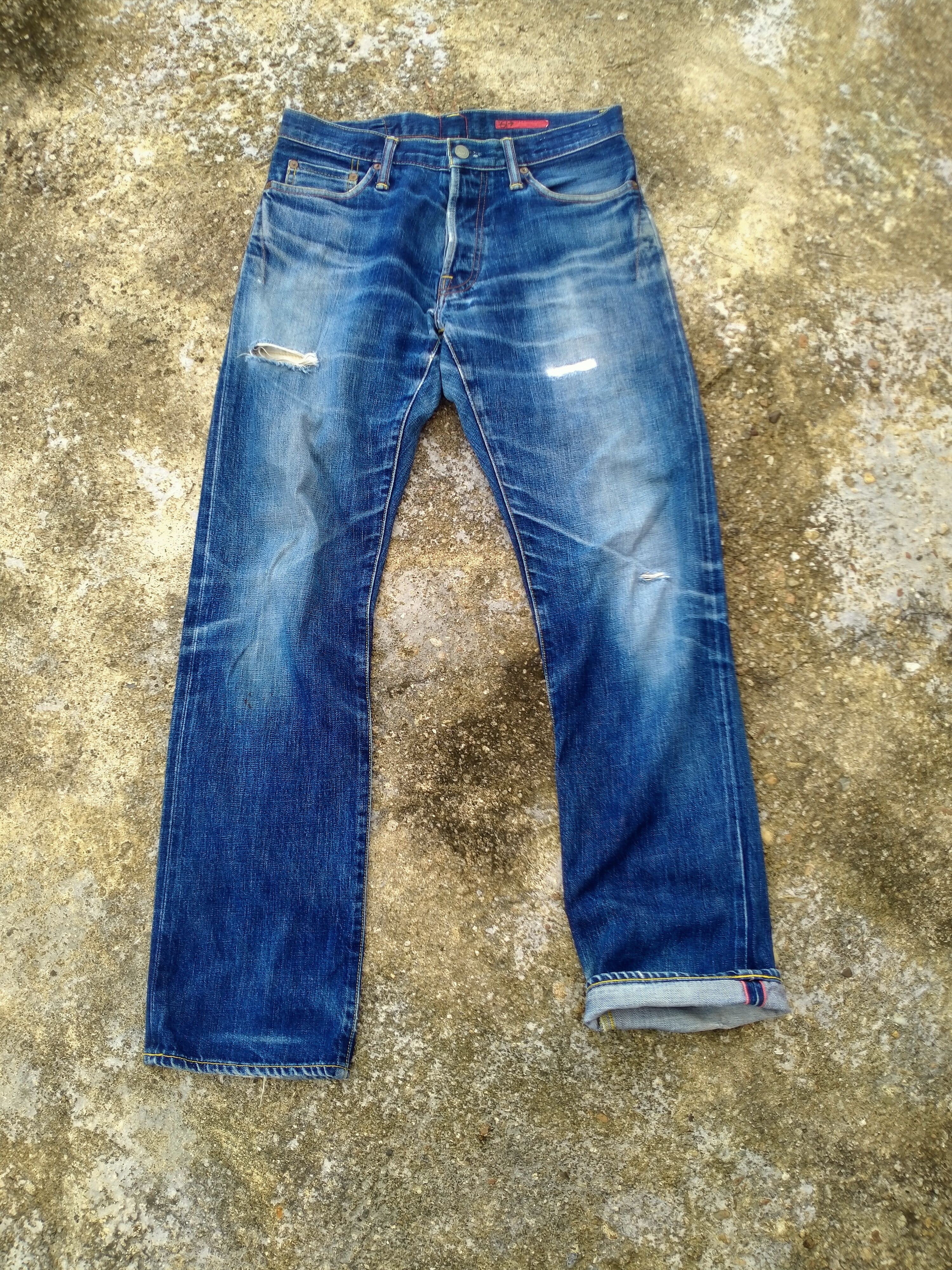 Japanese Brand DISTRESSED 61-> SELVEDGE DENIM Size US 32 / EU 48 - 1 Thumbnail
