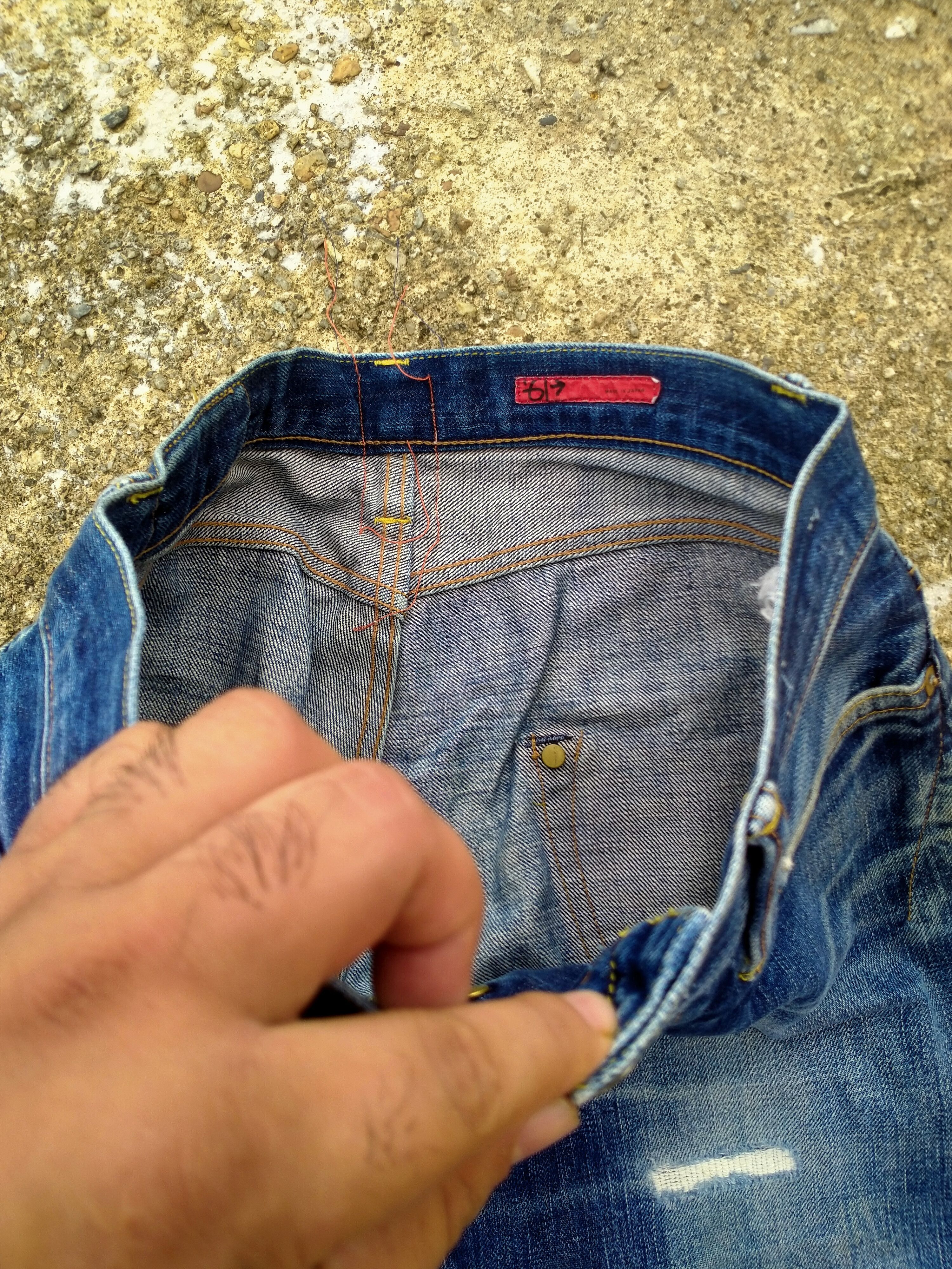 Japanese Brand DISTRESSED 61-> SELVEDGE DENIM Size US 32 / EU 48 - 6 Thumbnail