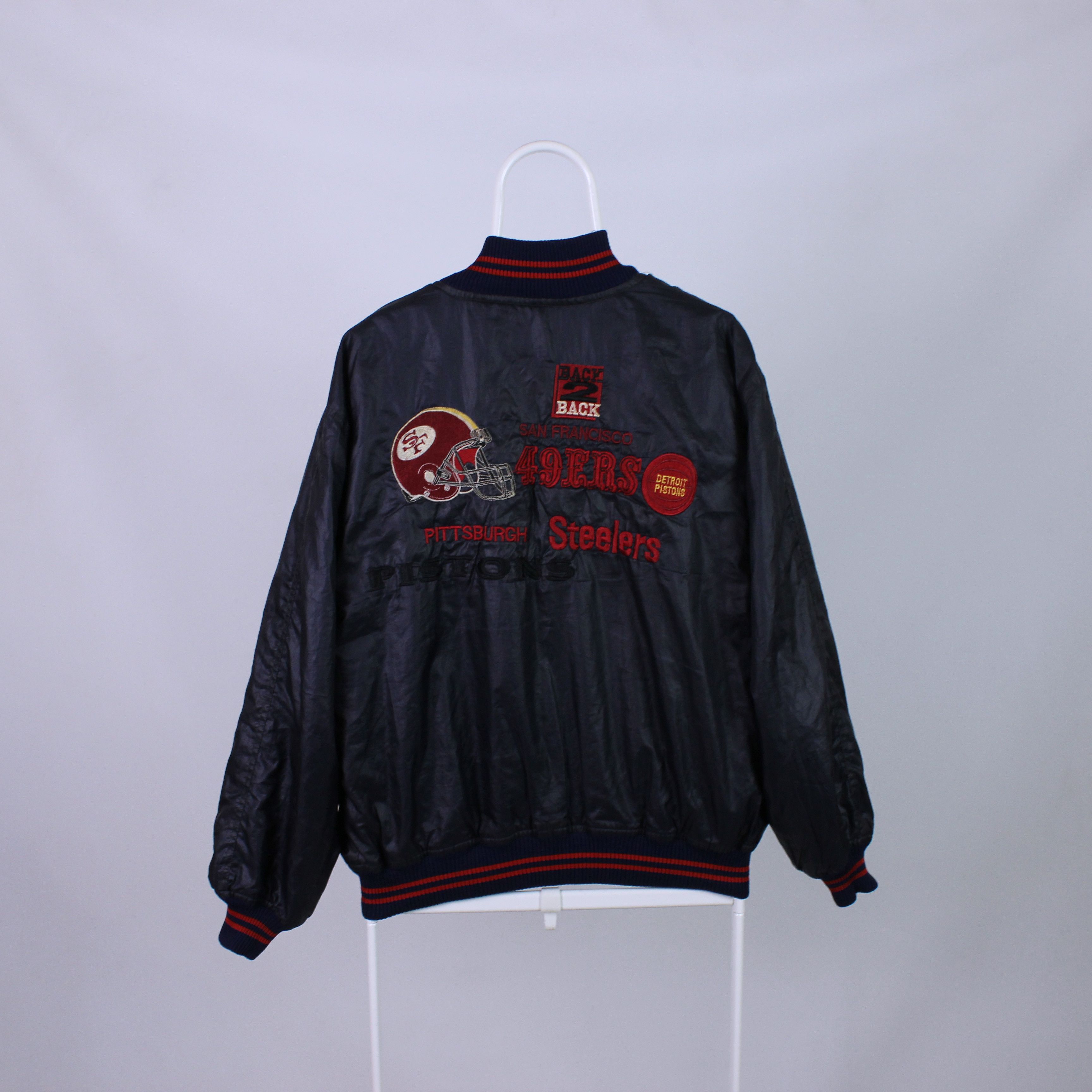 NFL Vintage San Francisco Pittsburgh Steelers jacket SF Detroit Size US M / EU 48-50 / 2 - 2 Thumbnail