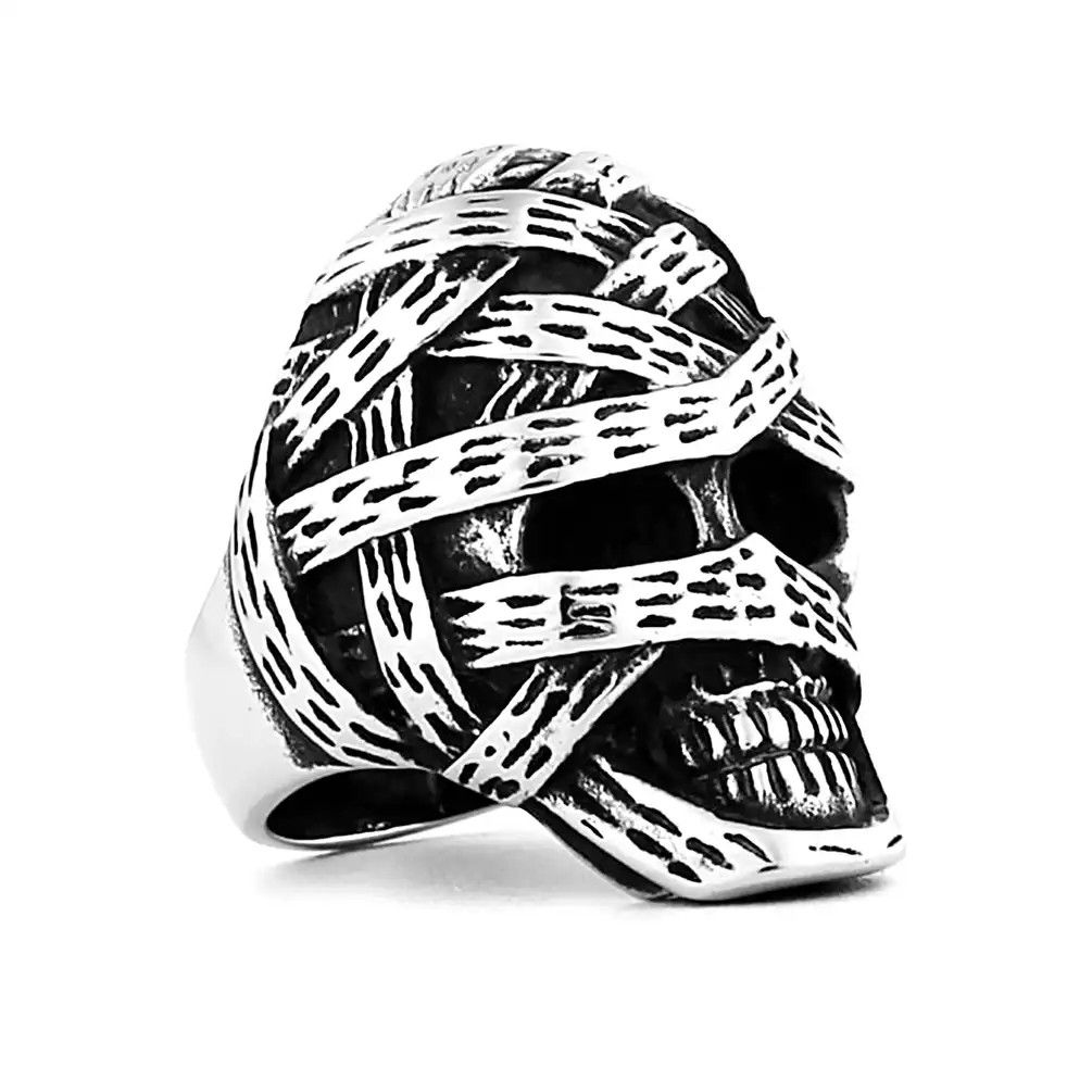 Jewelry Ancient Egypt Mummy Skull Ring Size ONE SIZE - 3 Thumbnail
