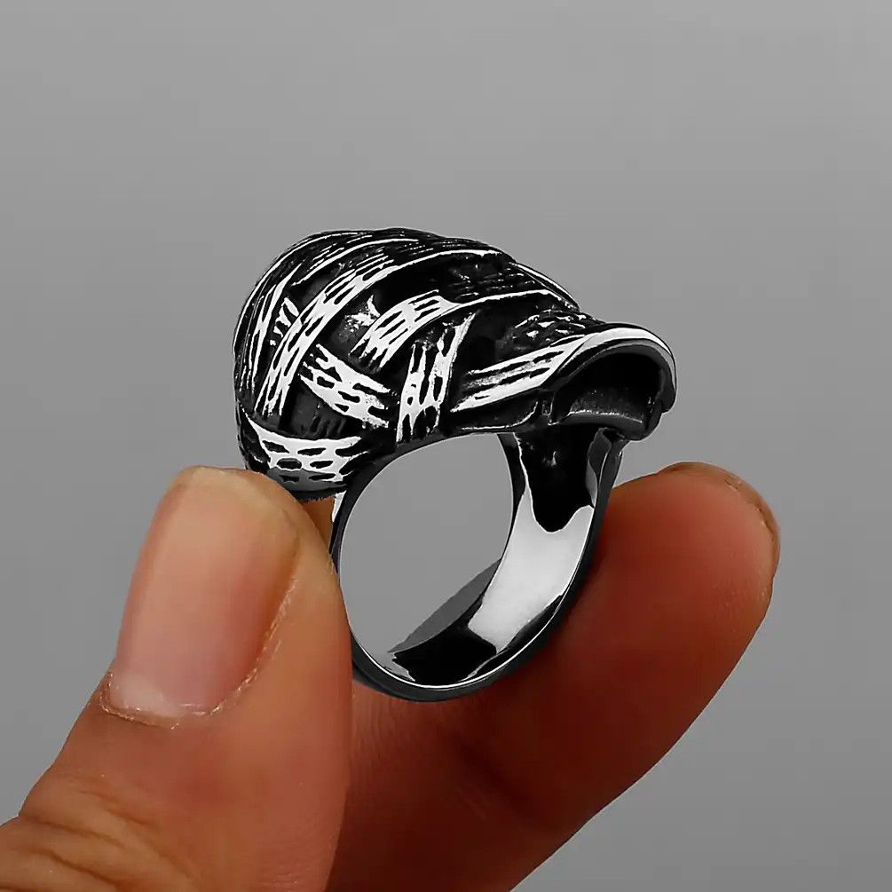 Jewelry Ancient Egypt Mummy Skull Ring Size ONE SIZE - 4 Thumbnail