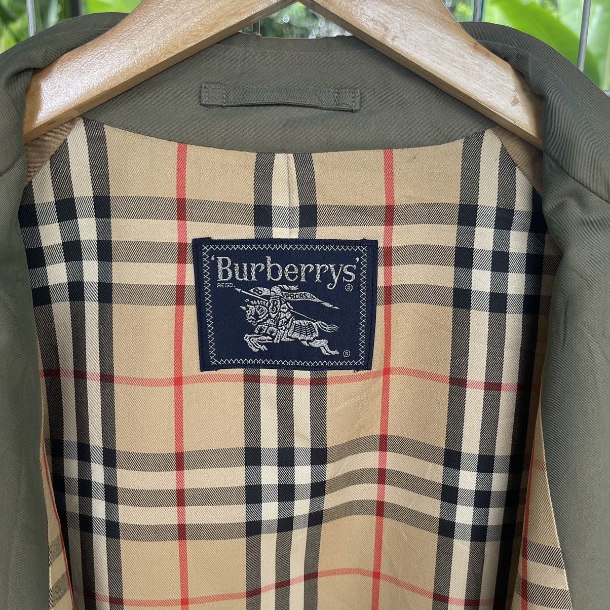 Burberry × Burberry Prorsum × Vintage Burberry Nova Check Olive Trench Coat Size US L / EU 52-54 / 3 - 9 Thumbnail