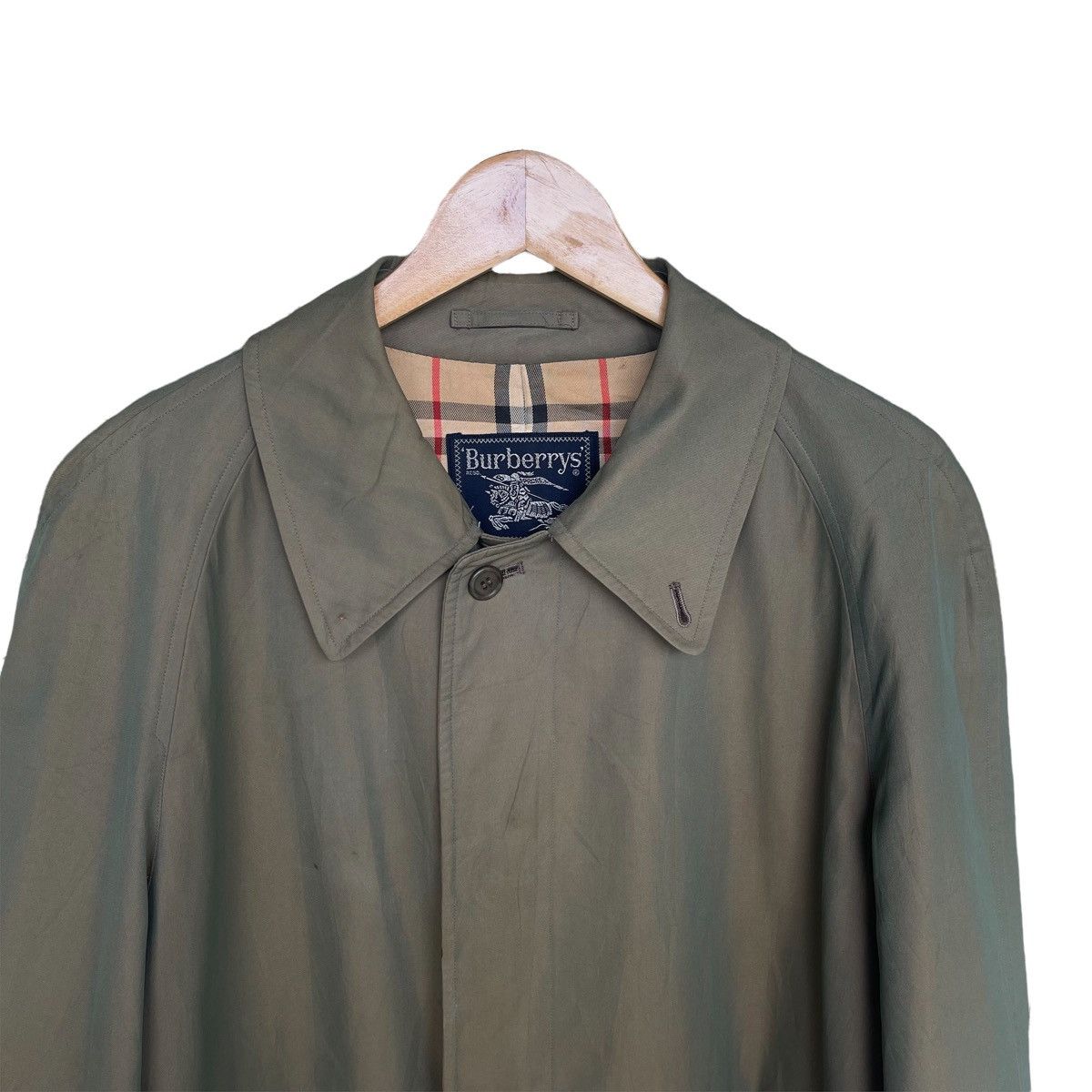 Burberry × Burberry Prorsum × Vintage Burberry Nova Check Olive Trench Coat Size US L / EU 52-54 / 3 - 5 Thumbnail