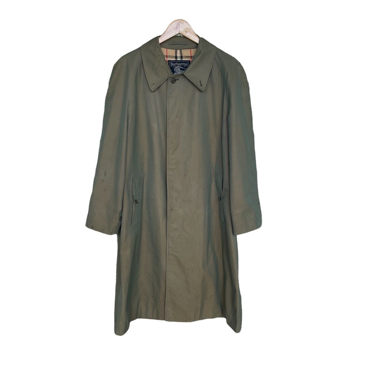 Burberry × Burberry Prorsum × Vintage Burberry Nova Check Olive Trench Coat Size US L / EU 52-54 / 3 - 6 Thumbnail