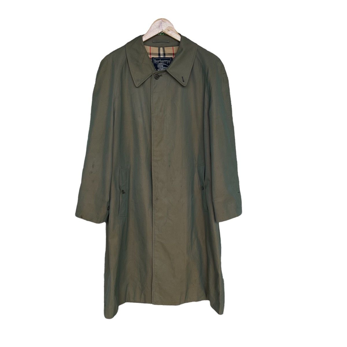 Burberry × Burberry Prorsum × Vintage Burberry Nova Check Olive Trench Coat Size US L / EU 52-54 / 3 - 3 Thumbnail