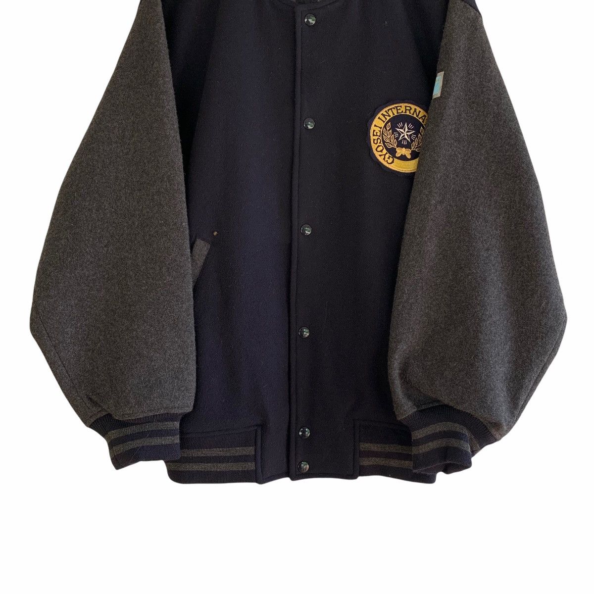 Japanese Brand Japan Gyosei International Wool Varsity Jacket Oversized Size US XL / EU 56 / 4 - 11 Thumbnail