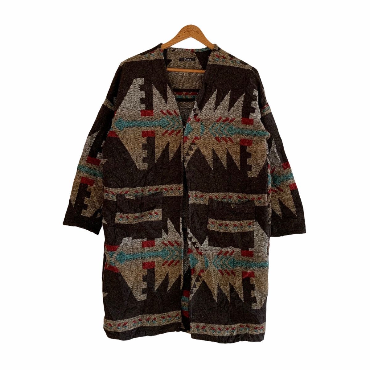 Other Japan Navajo Aztec Native Pattern Long Cardigan Size US M / EU 48-50 / 2 - 1 Thumbnail