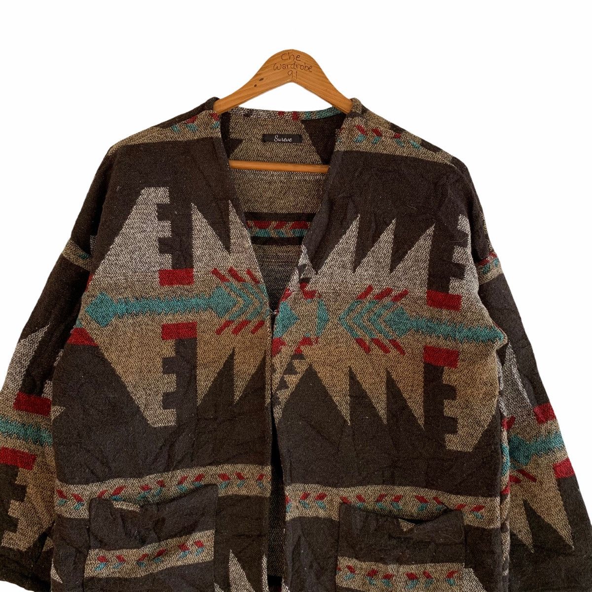Other Japan Navajo Aztec Native Pattern Long Cardigan Size US M / EU 48-50 / 2 - 3 Thumbnail
