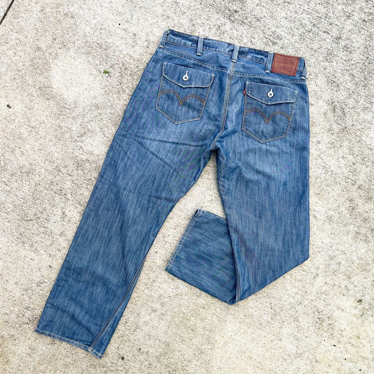 Levi's × Levi's Vintage Clothing Rare Levi’s Button Back Pocket Jeans 37 x 30 Size US 37 - 1 Thumbnail