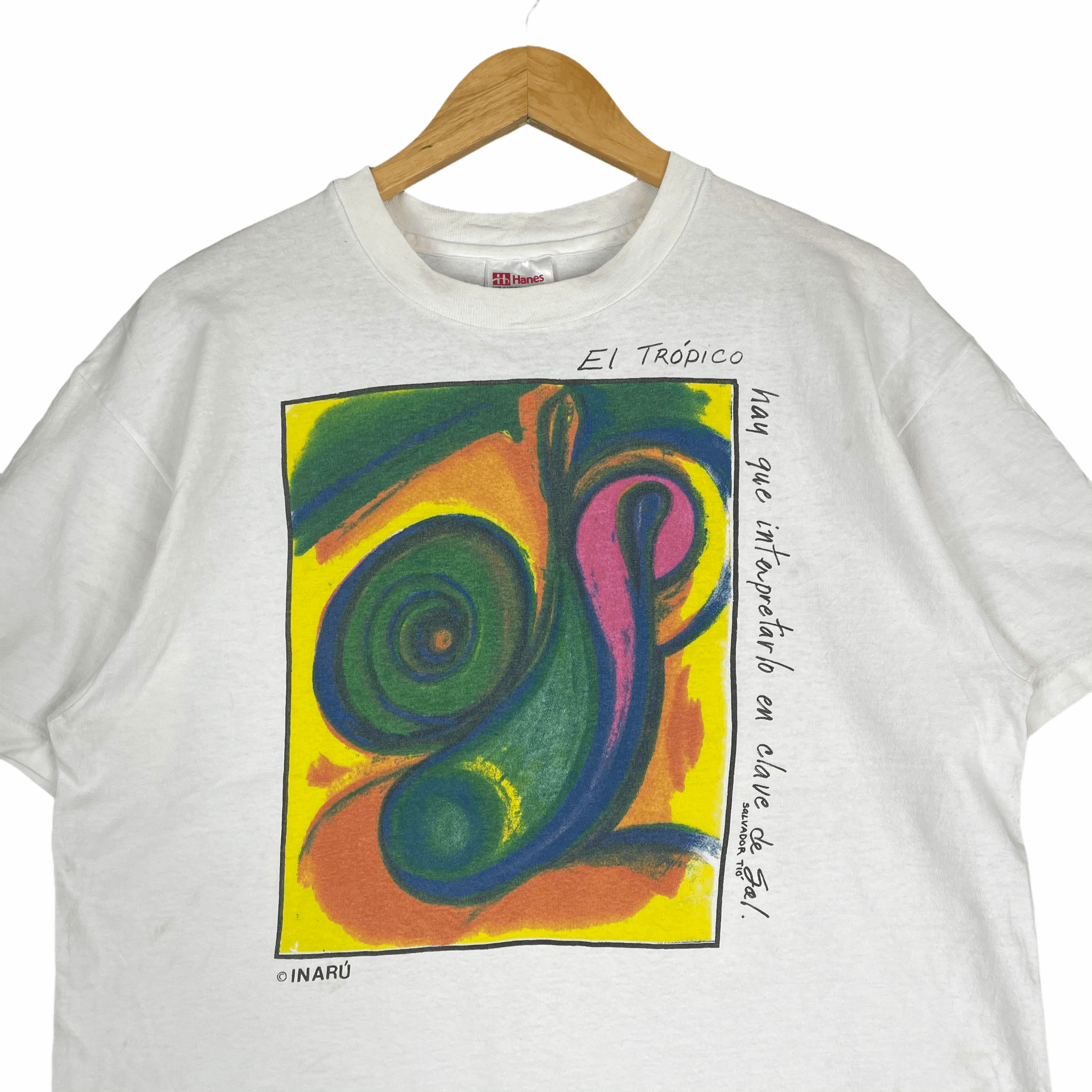 Other Vintage 90s SALVADOR TIO INARU Art El Tropico Artist Shirt Size US L / EU 52-54 / 3 - 2 Thumbnail