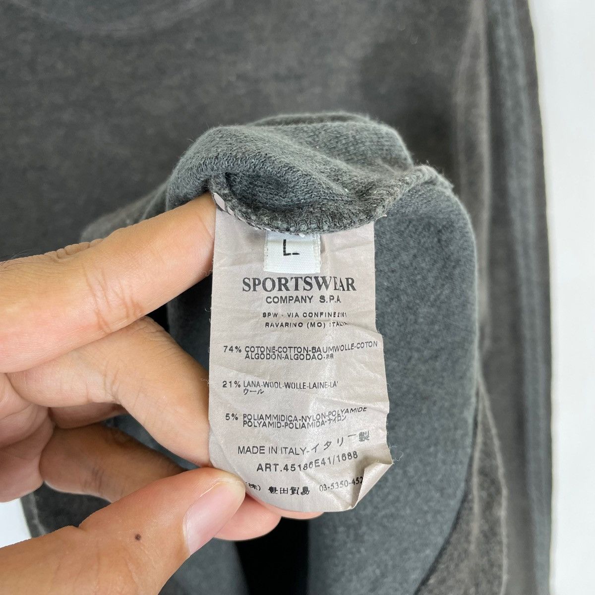 C.P. Company Vintage CP COMPANY C.P Sportswear Plain Grey Sweatshirt Size US L / EU 52-54 / 3 - 5 Thumbnail