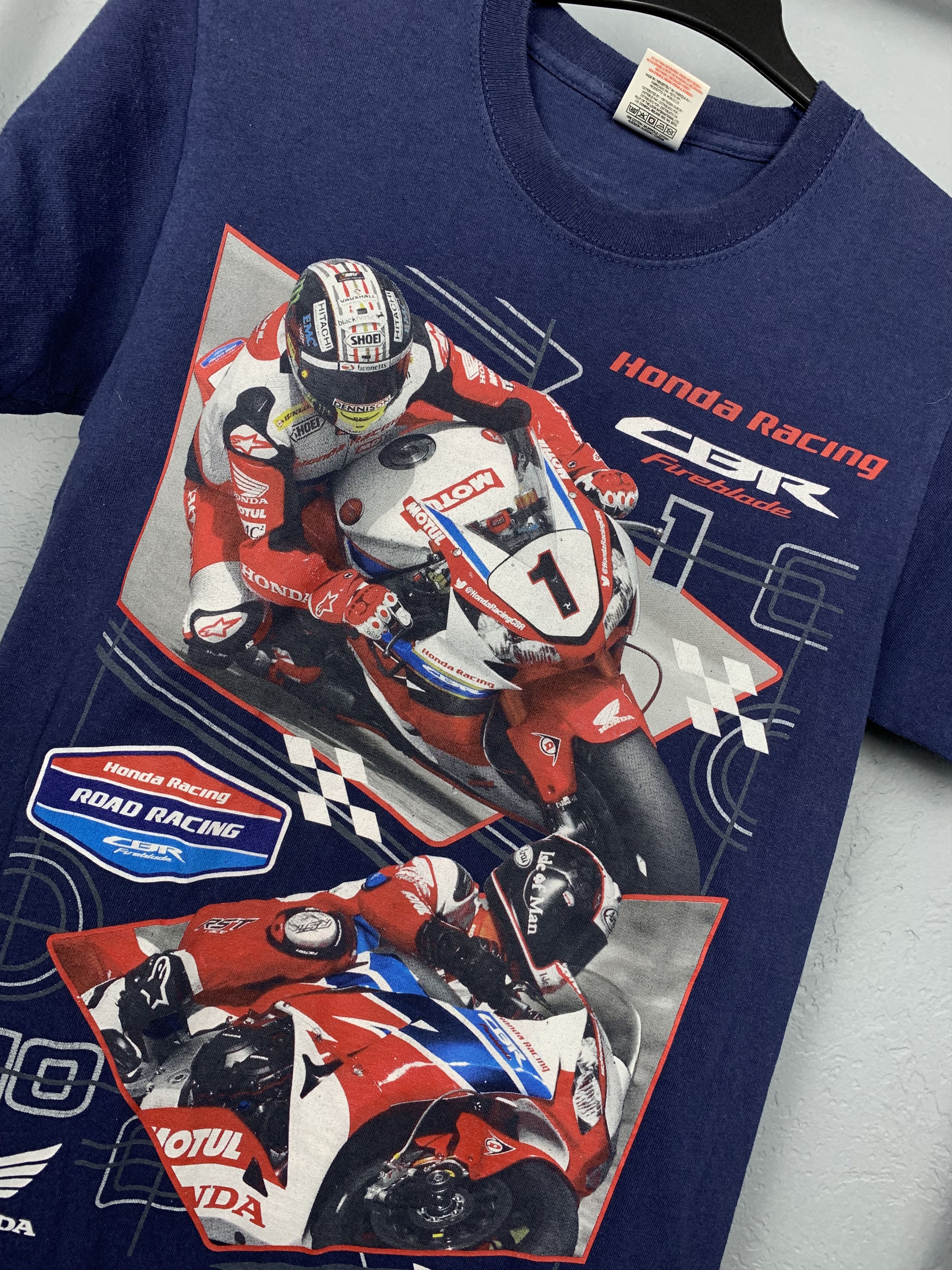 Honda × Vintage Honda CBR Vintage Racing Team Mens Crew Neck T-Shirt Tee Size US S / EU 44-46 / 1 - 2 Thumbnail
