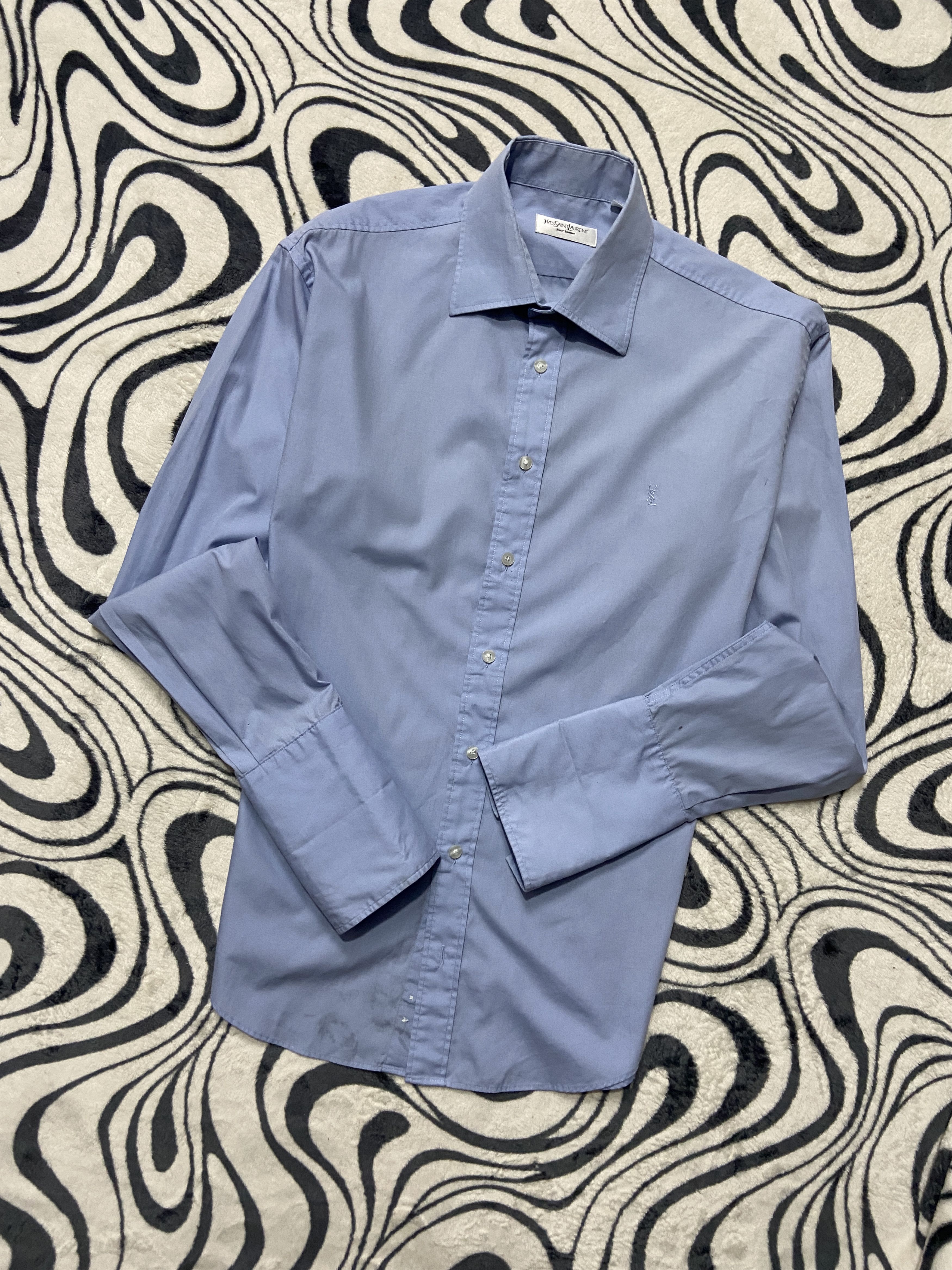 Yves Saint Laurent Yves Saint Laurent YSL Men's Long Sleeve Shirt on cuffkins Size US XL / EU 56 / 4 - 1 Thumbnail