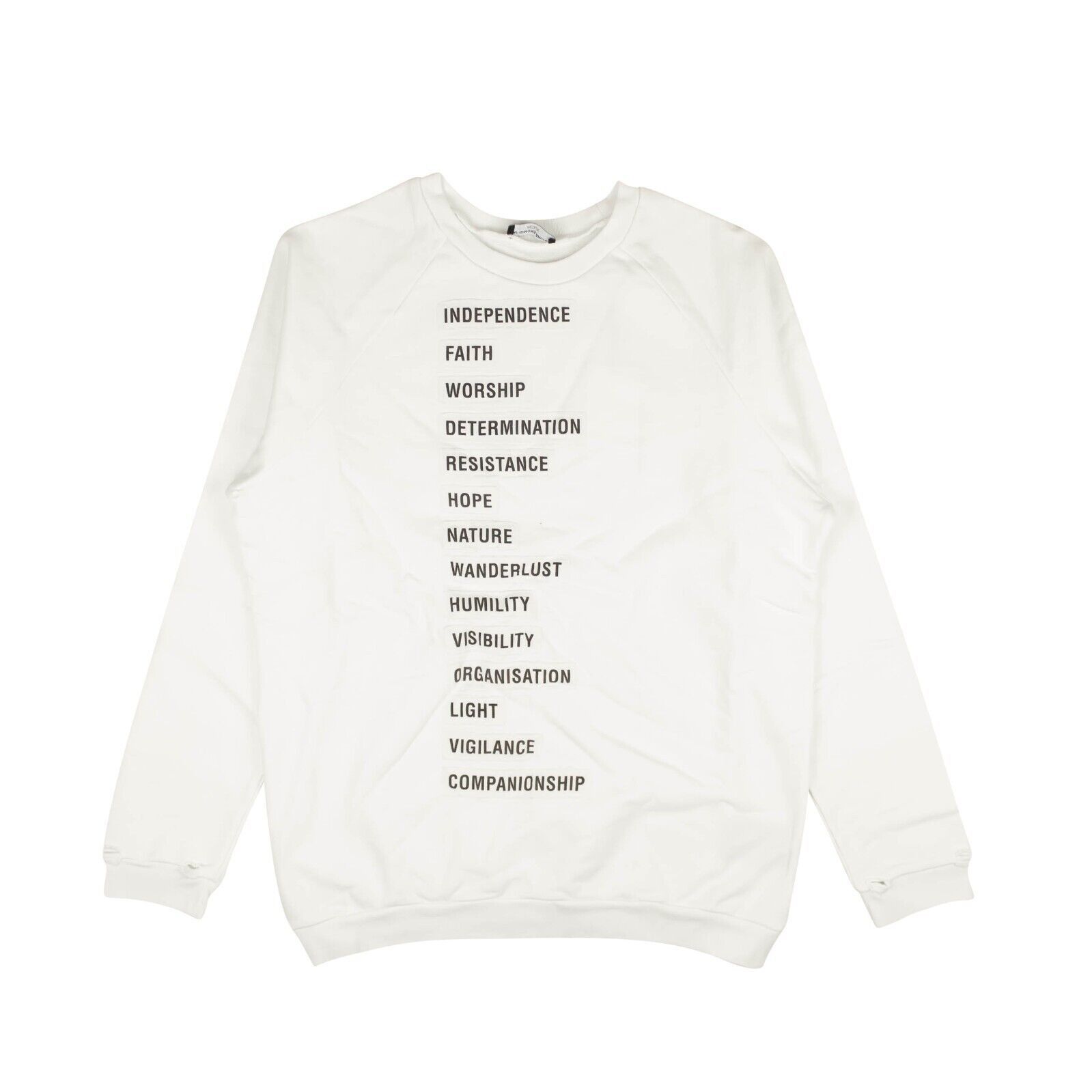 Raf Simons SS02 “Be Pure Be Vigilant Behave” crewneck sweatshirt 