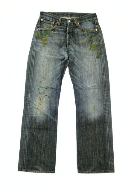 image of Levis x Vintage Levi's 501 Distressed Painter Jeans 32X32 in Washed Blue, Men's