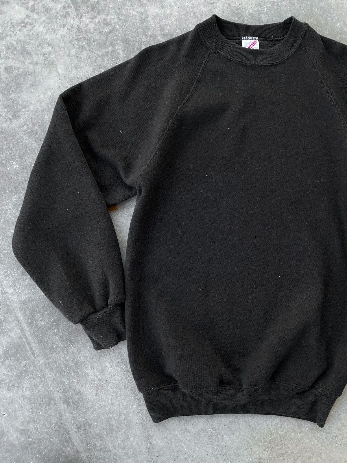 Vintage Vintage 80's Black Raglan Sweatshirt Size US M / EU 48-50 / 2 - 2 Thumbnail