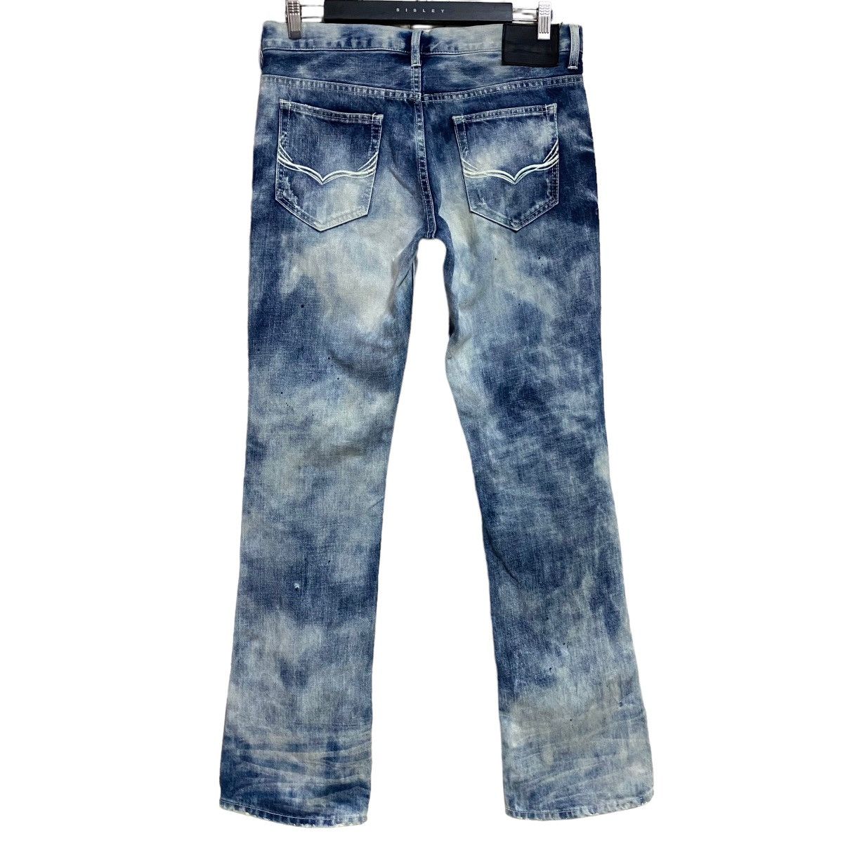 In The Attic IN THE ATTIC Acid Washed Denim Flare Jeans Size US 33 - 2 Thumbnail