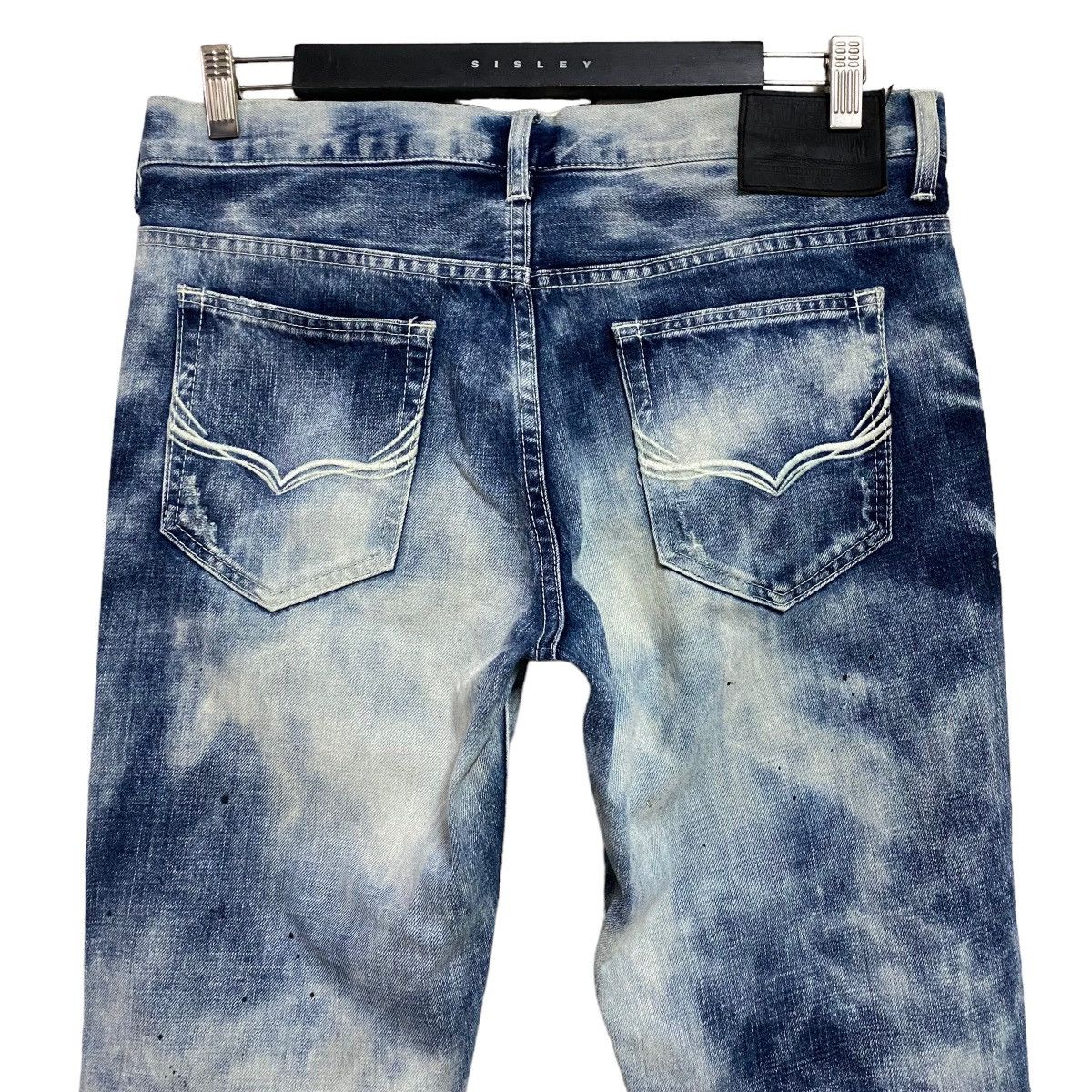 In The Attic IN THE ATTIC Acid Washed Denim Flare Jeans Size US 33 - 10 Thumbnail