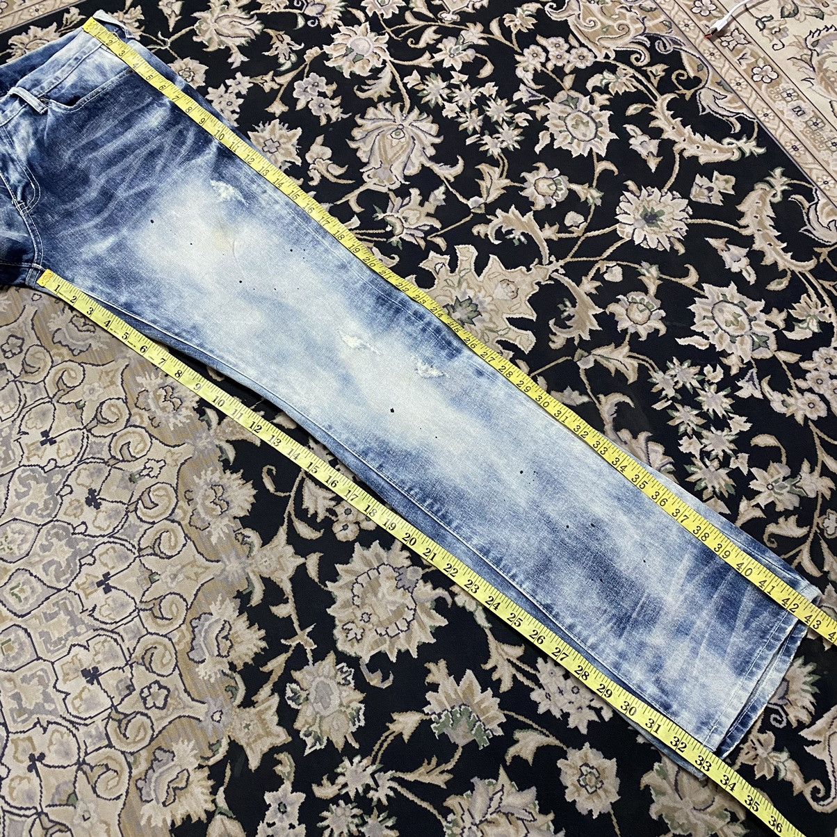 In The Attic IN THE ATTIC Acid Washed Denim Flare Jeans Size US 33 - 20 Thumbnail