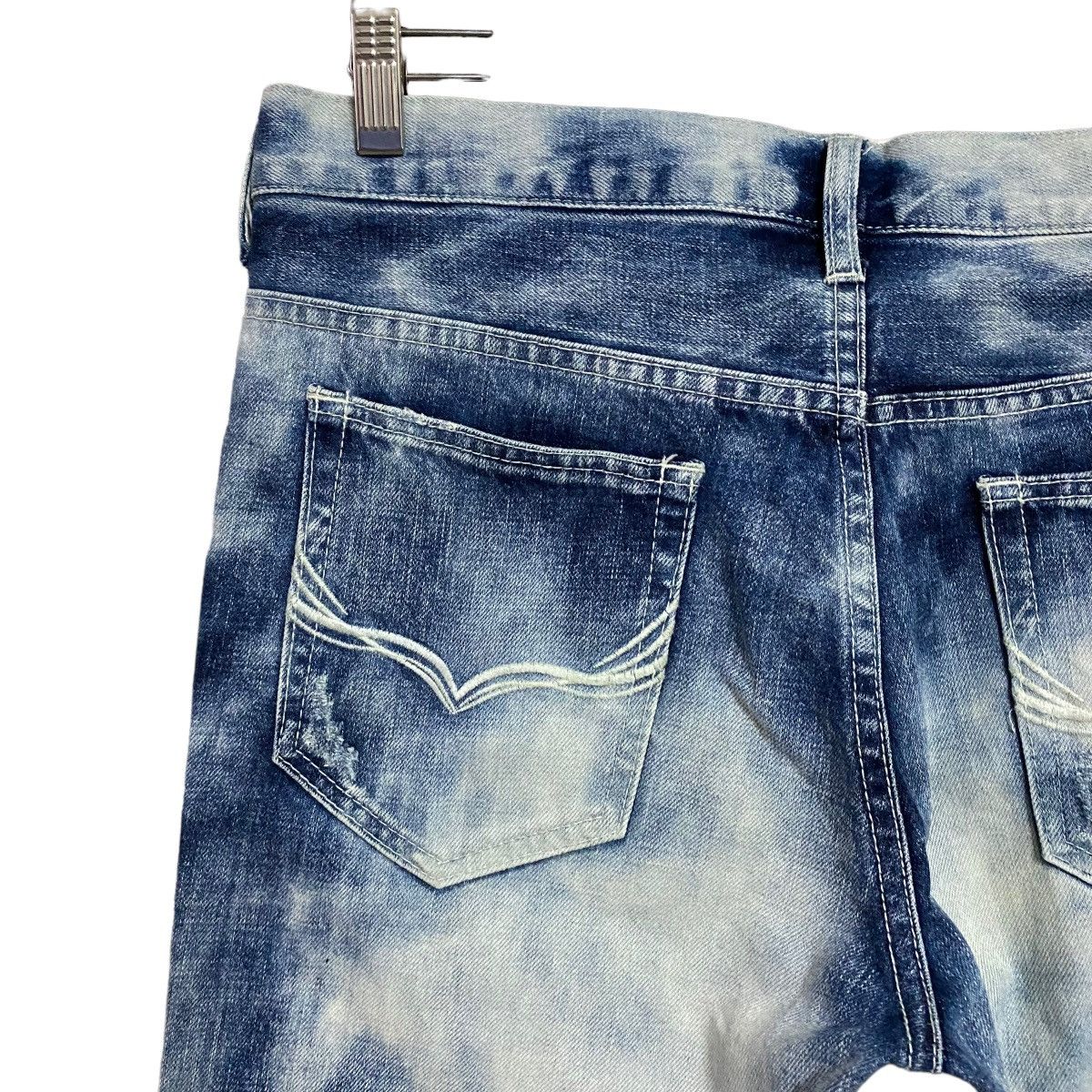 In The Attic IN THE ATTIC Acid Washed Denim Flare Jeans Size US 33 - 12 Thumbnail